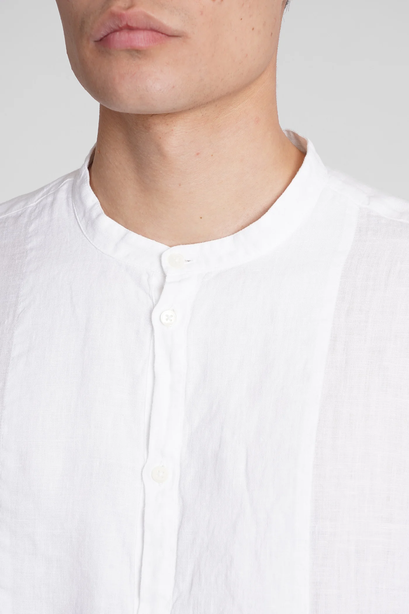 Kos Shirt in white linen - Image 5
