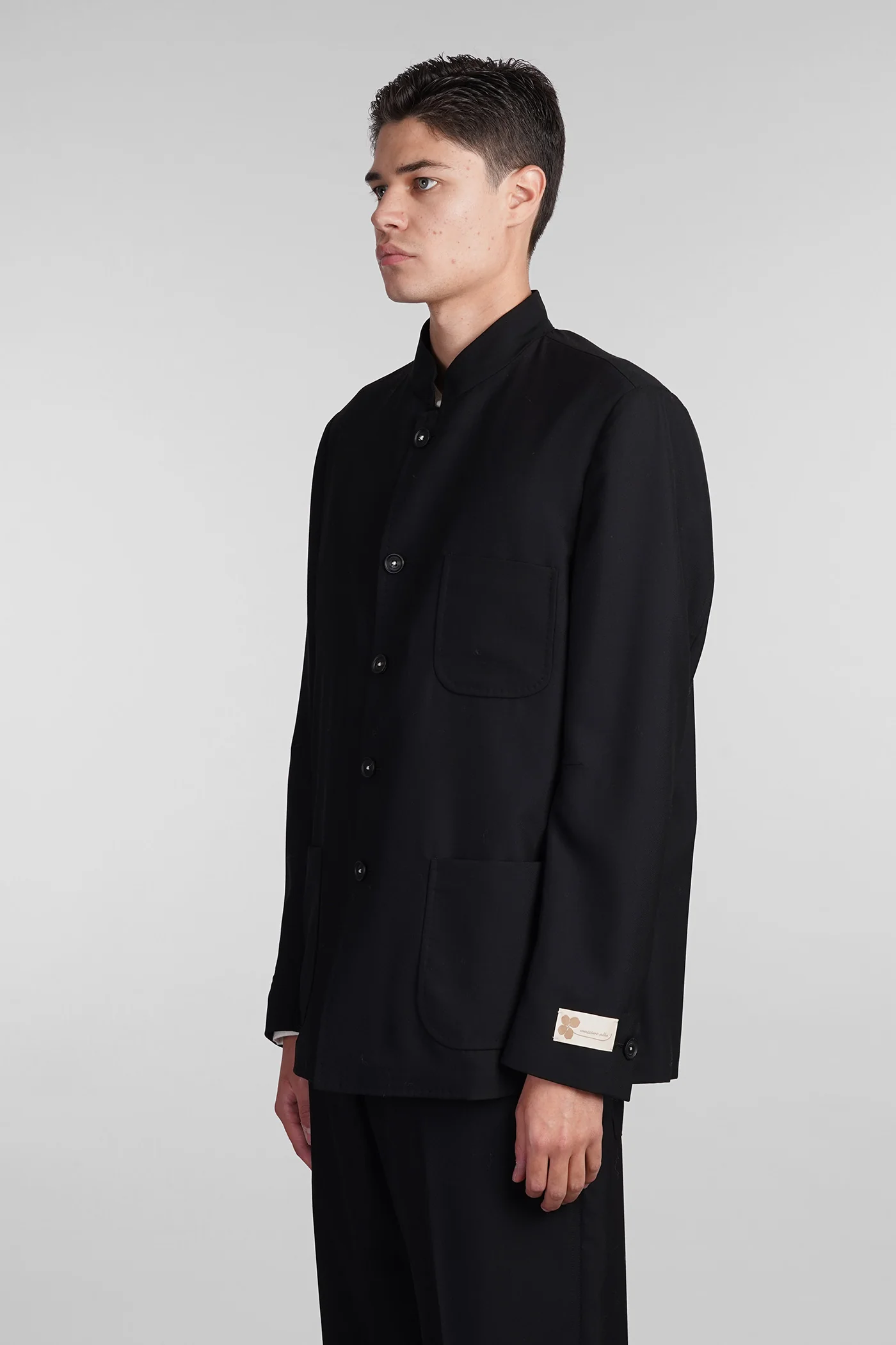 Party1 Casual jacket in black wool - Image 4