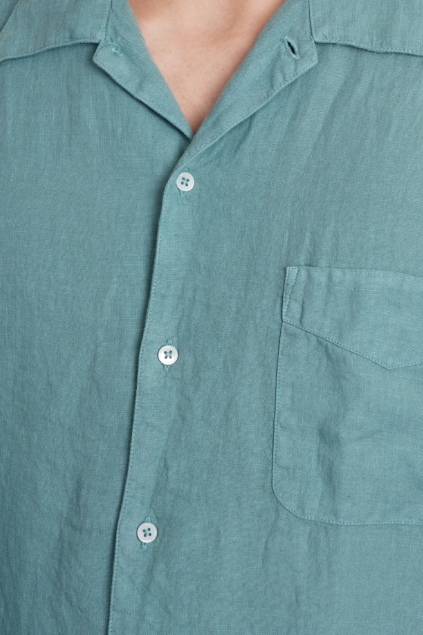 Venice Shirt in green linen - Image 5