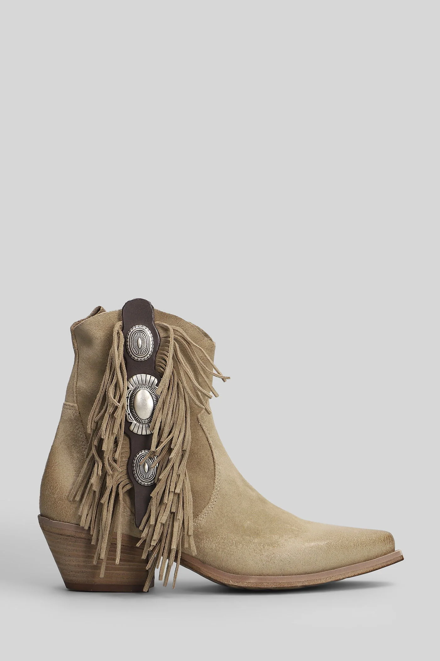 texan Ankle boots in beige suede