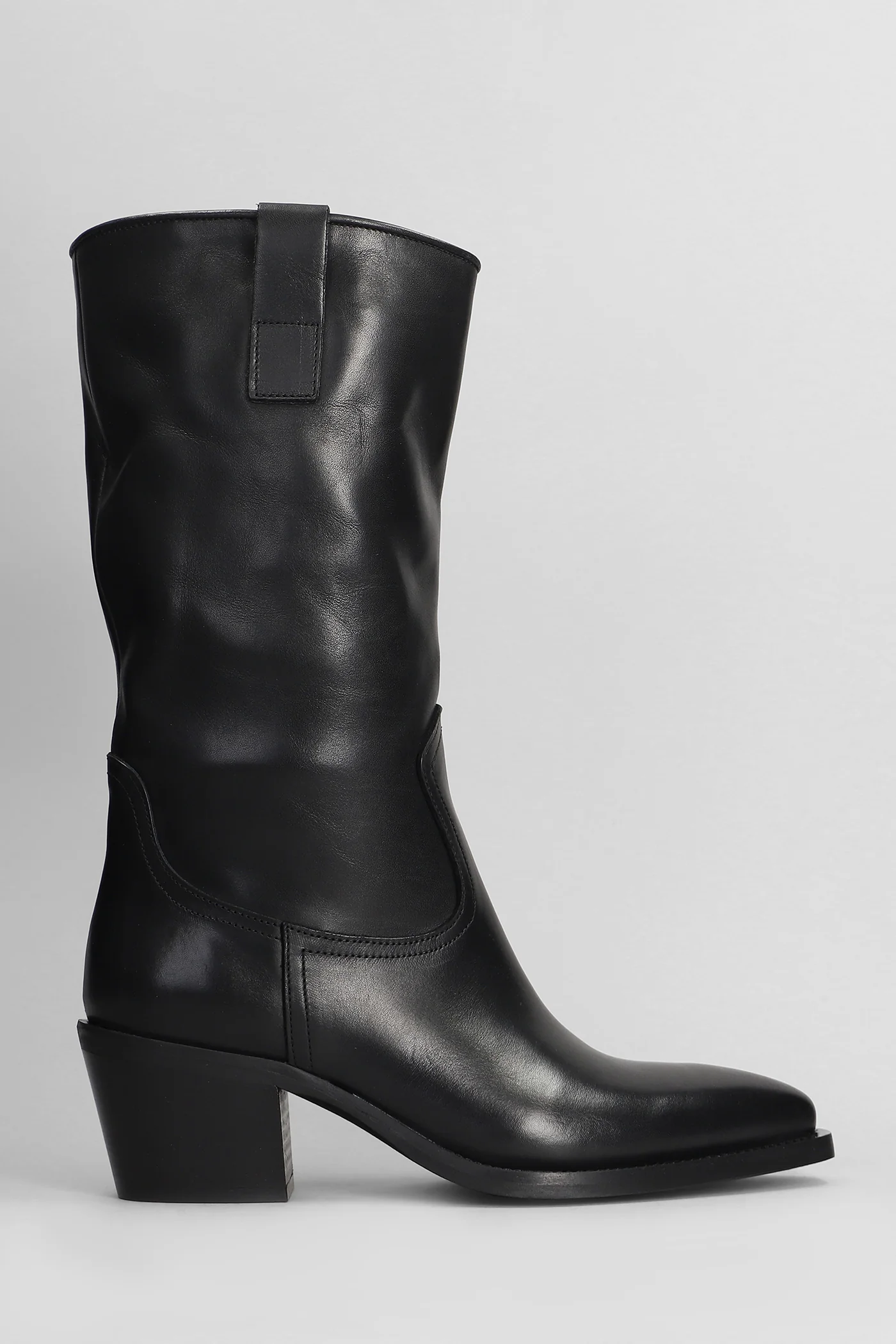 texan Ankle boots in black leather