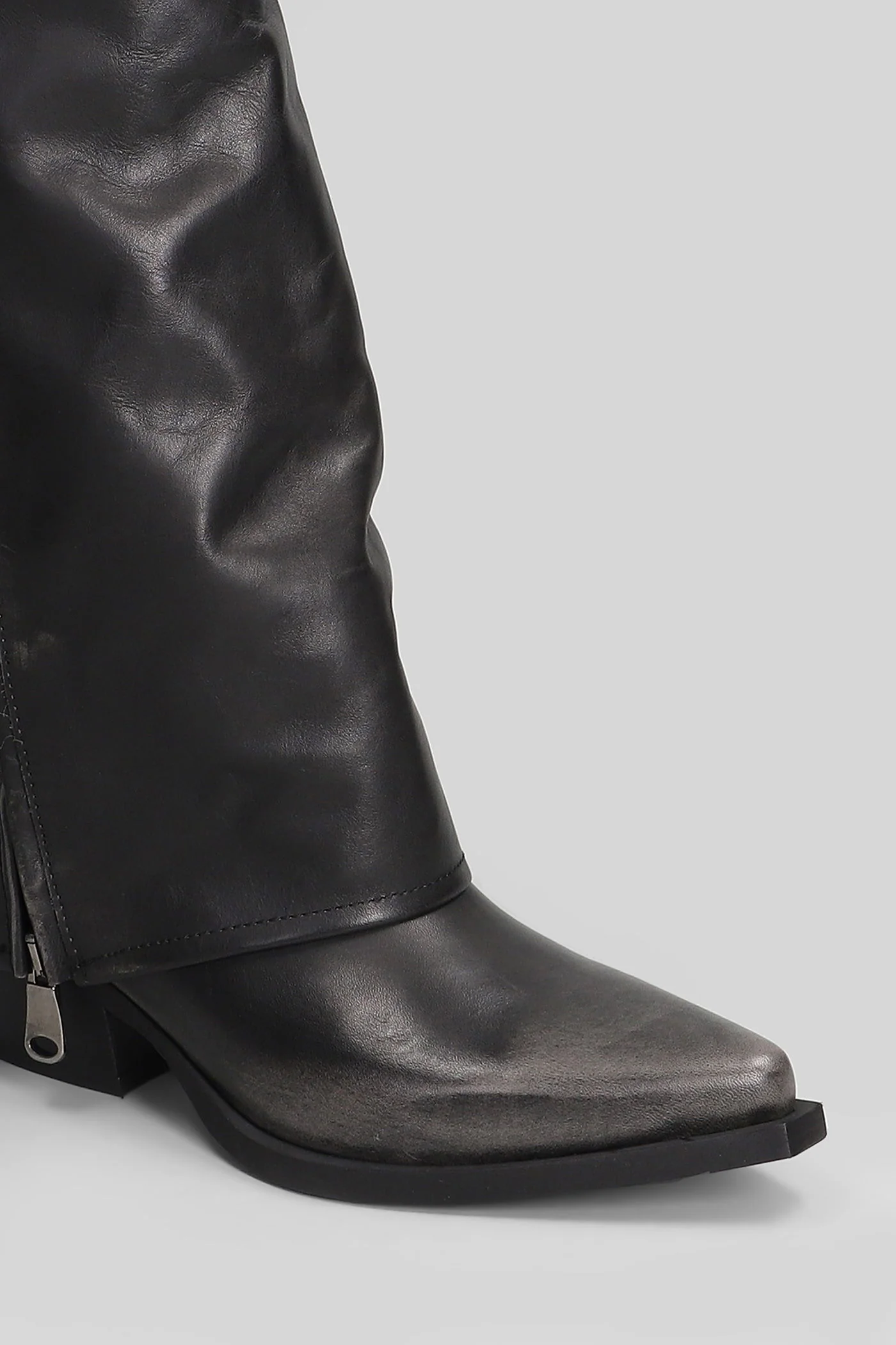 texan boots in black leather - Image 5