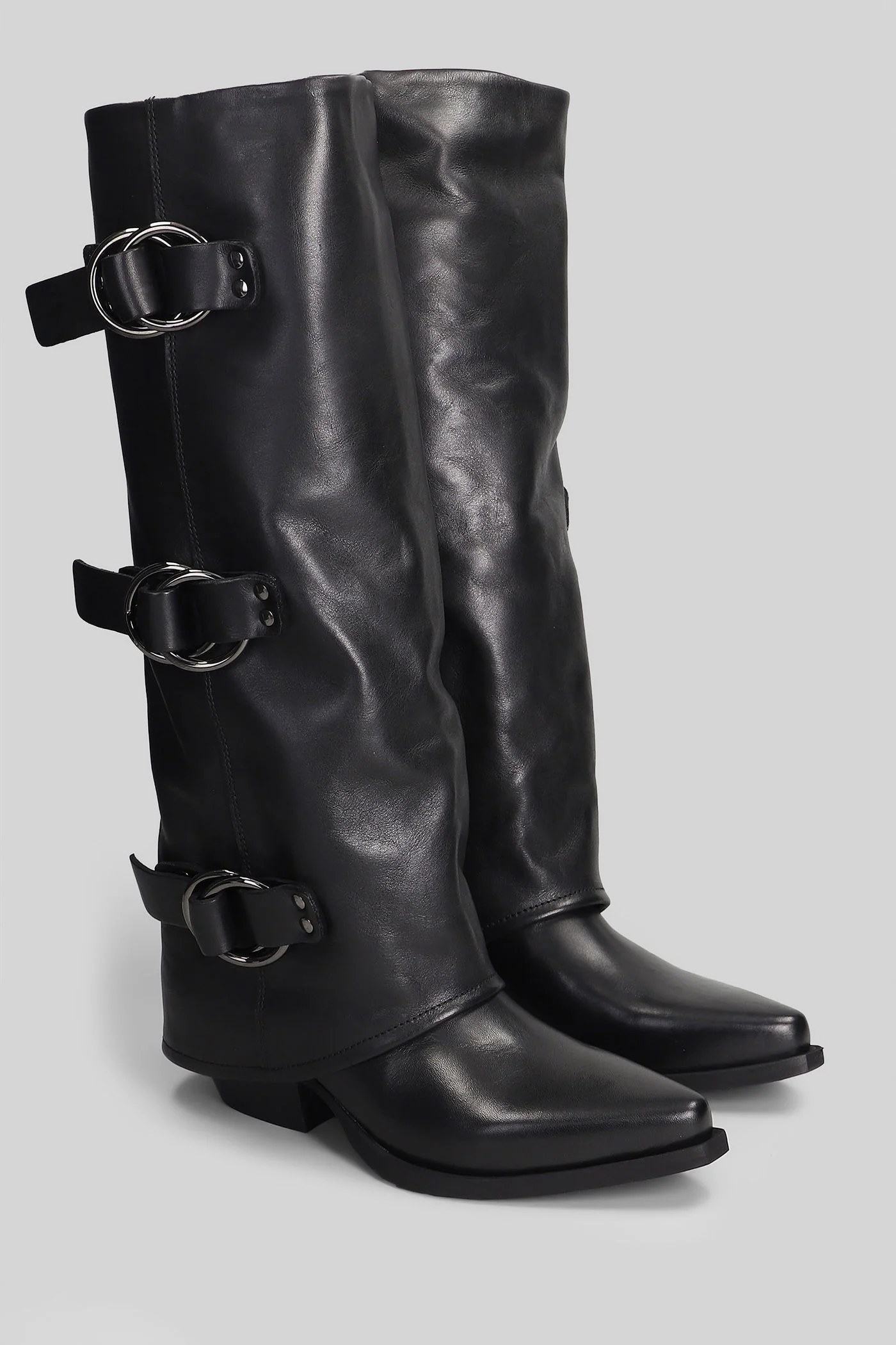 texan boots in black leather - Image 2