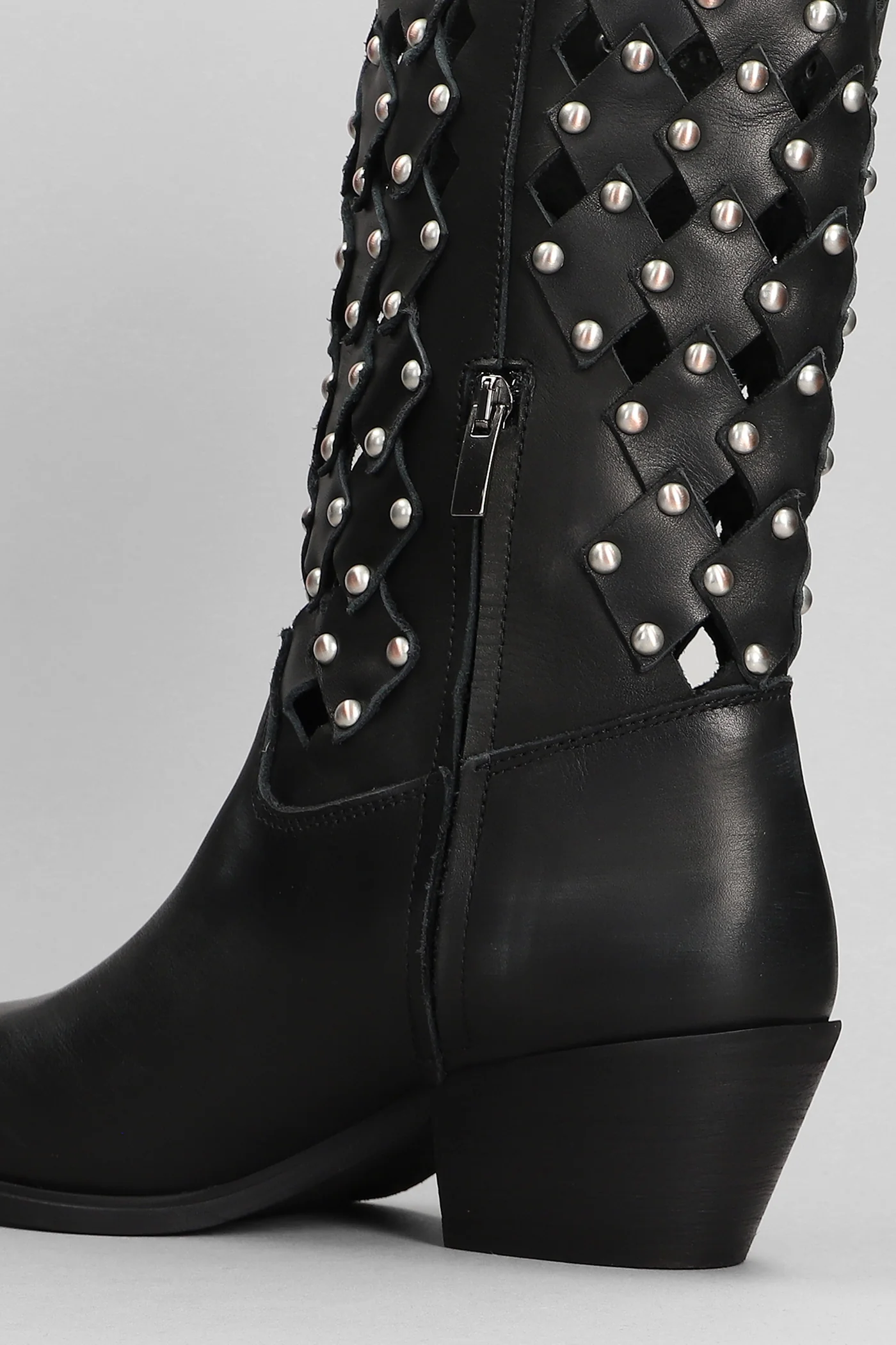 texan boots in black leather - Image 5
