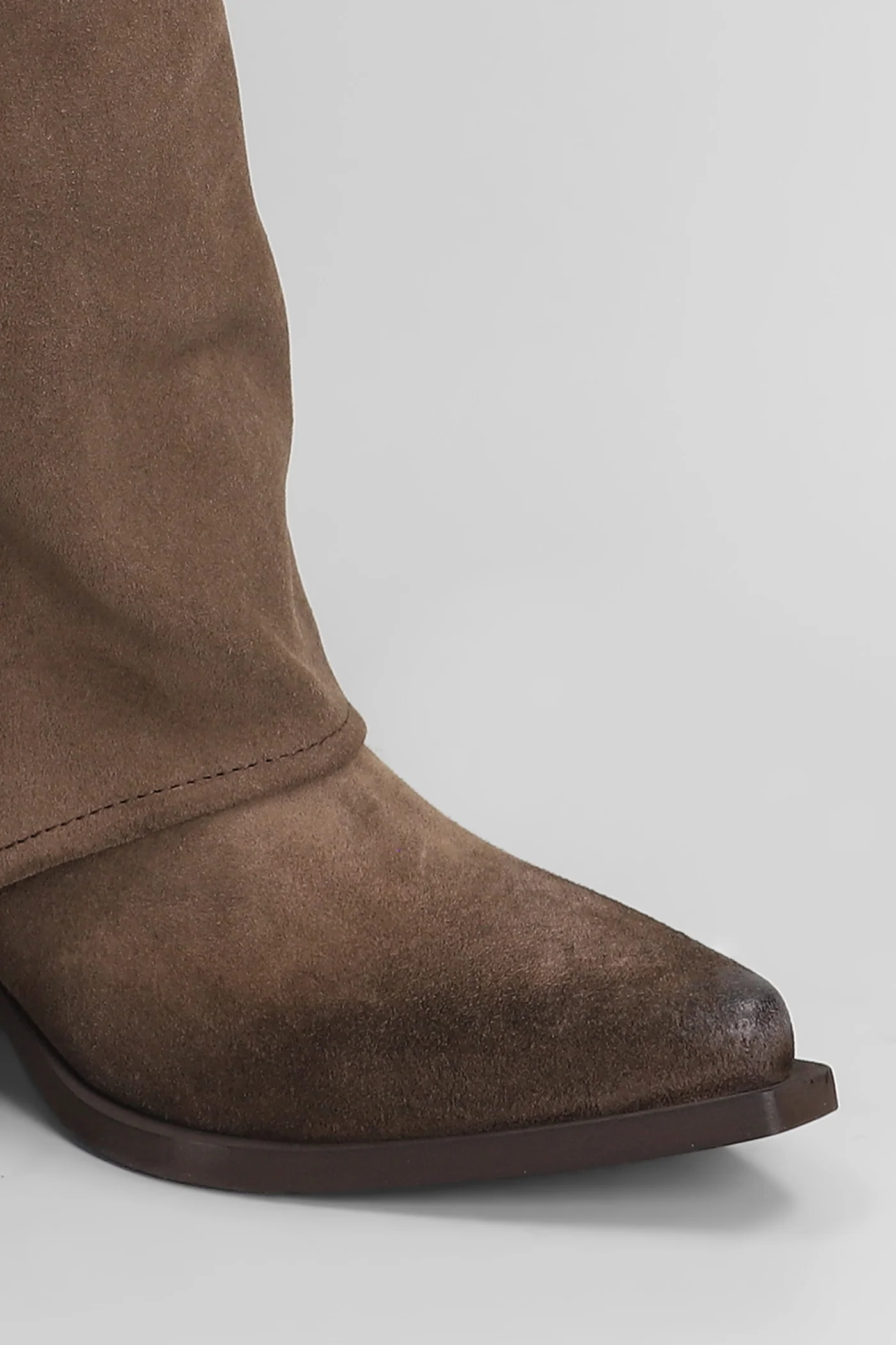 texan boots in taupe suede - Image 5