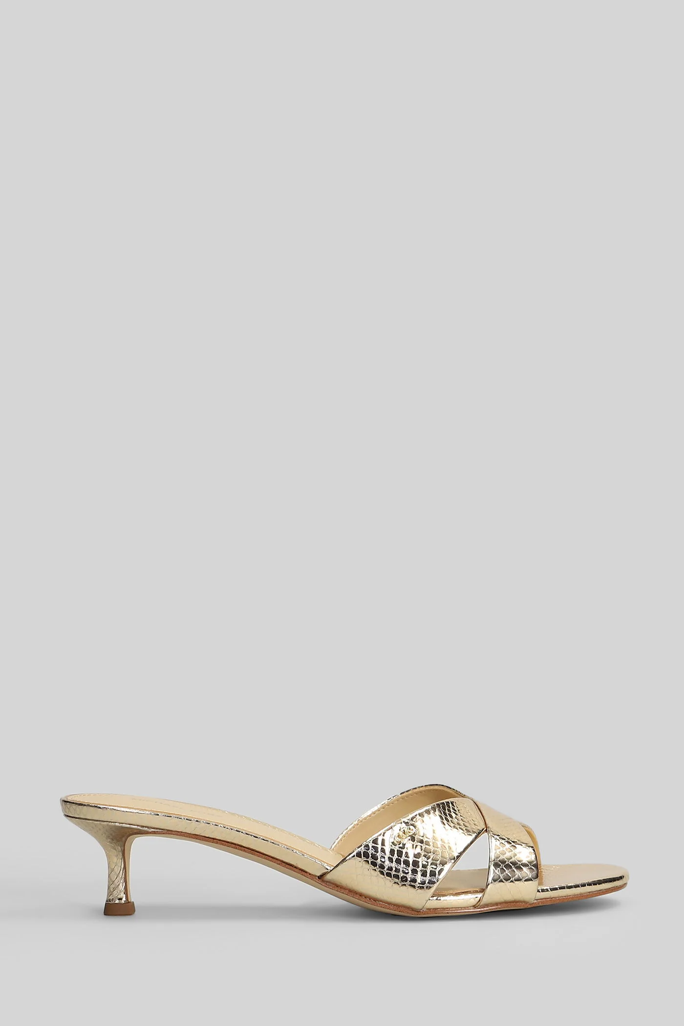 Cassidy Slipper-Mule in gold leather