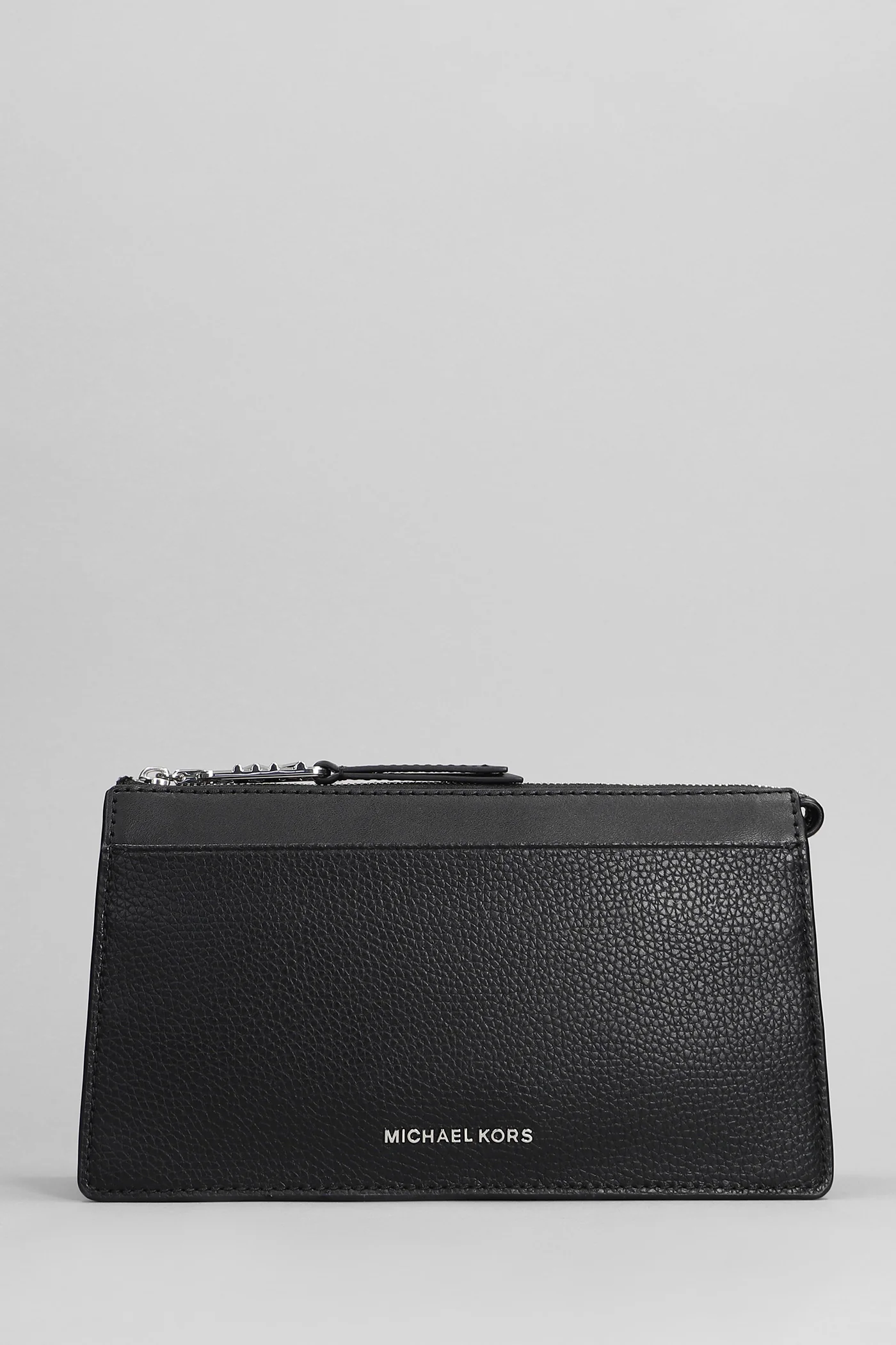 Kendall Clutch in black leather