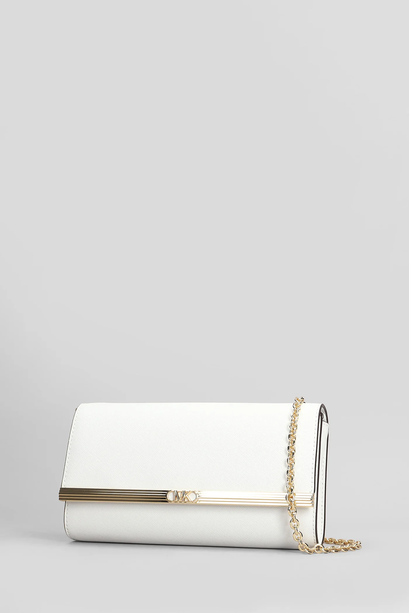 Mona Shoulder bag in white leather - Image 2
