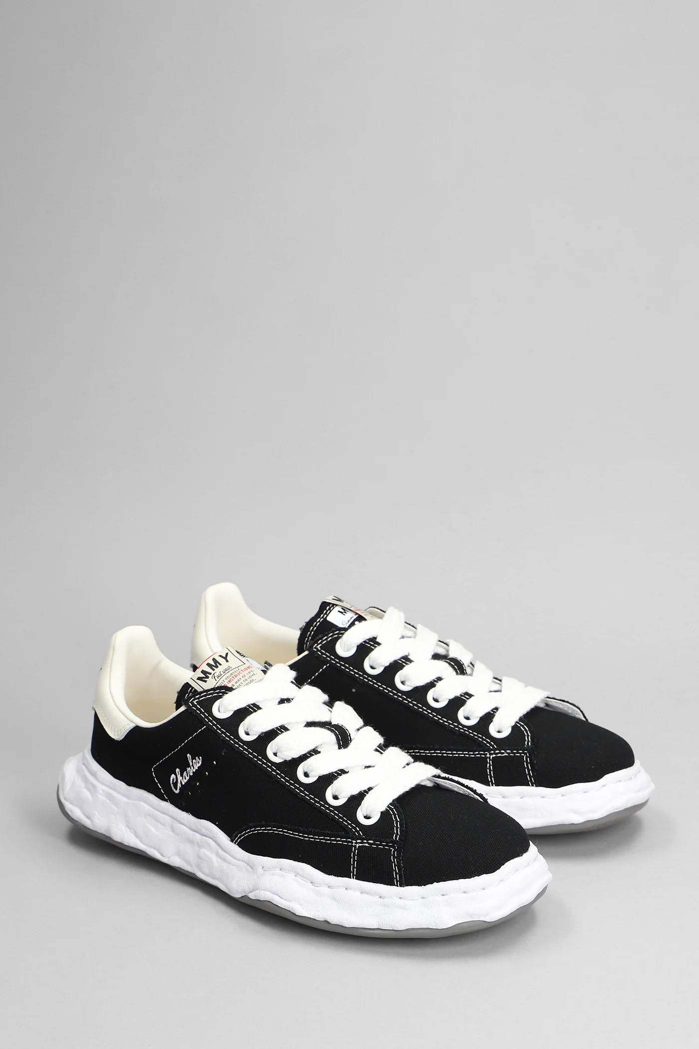 Charles Sneakers in black cotton - Image 2