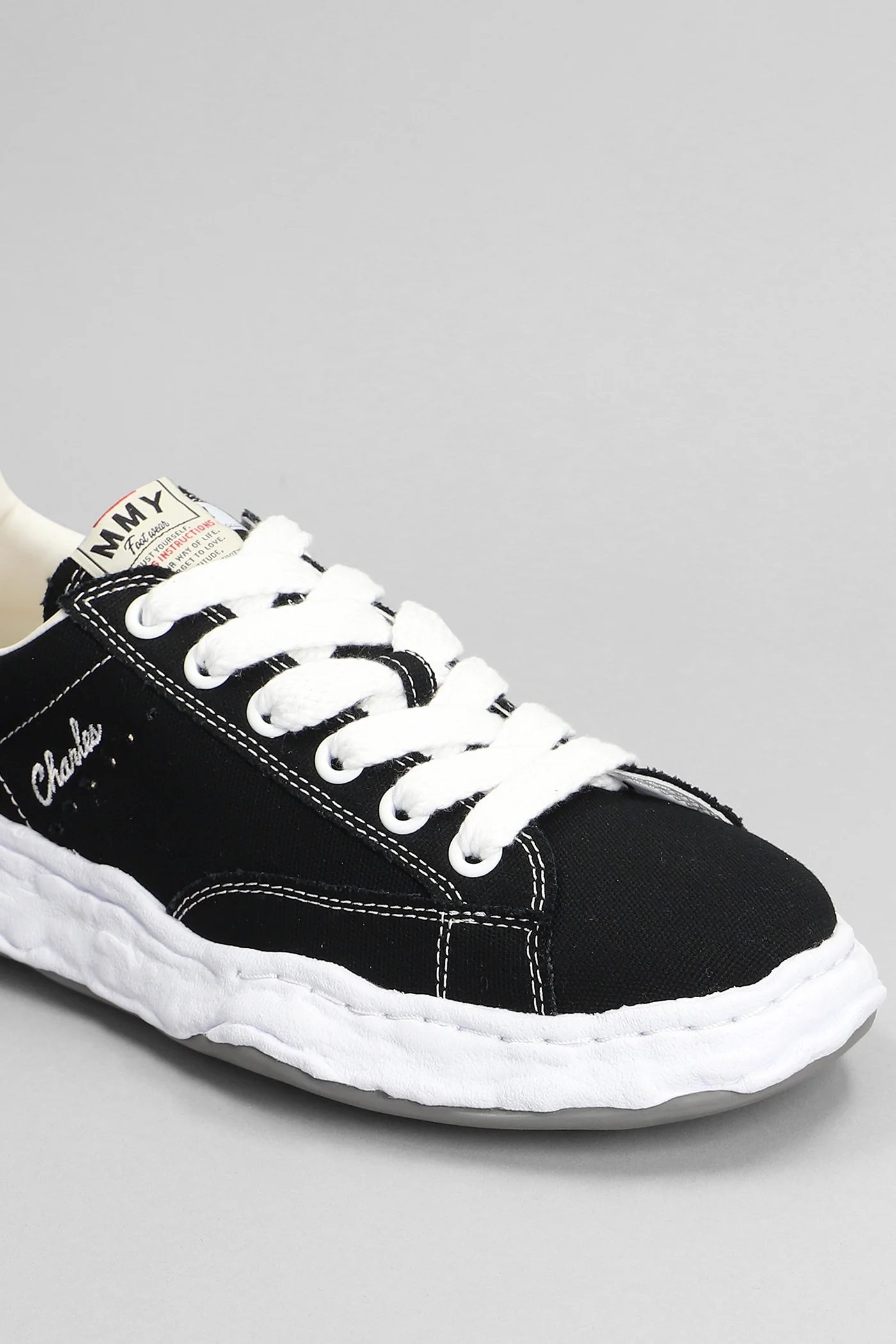 Charles Sneakers in black cotton - Image 5