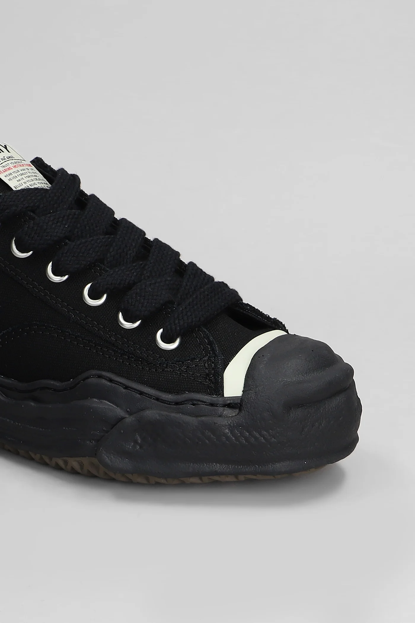 Hank Sneakers in black cotton - Image 5