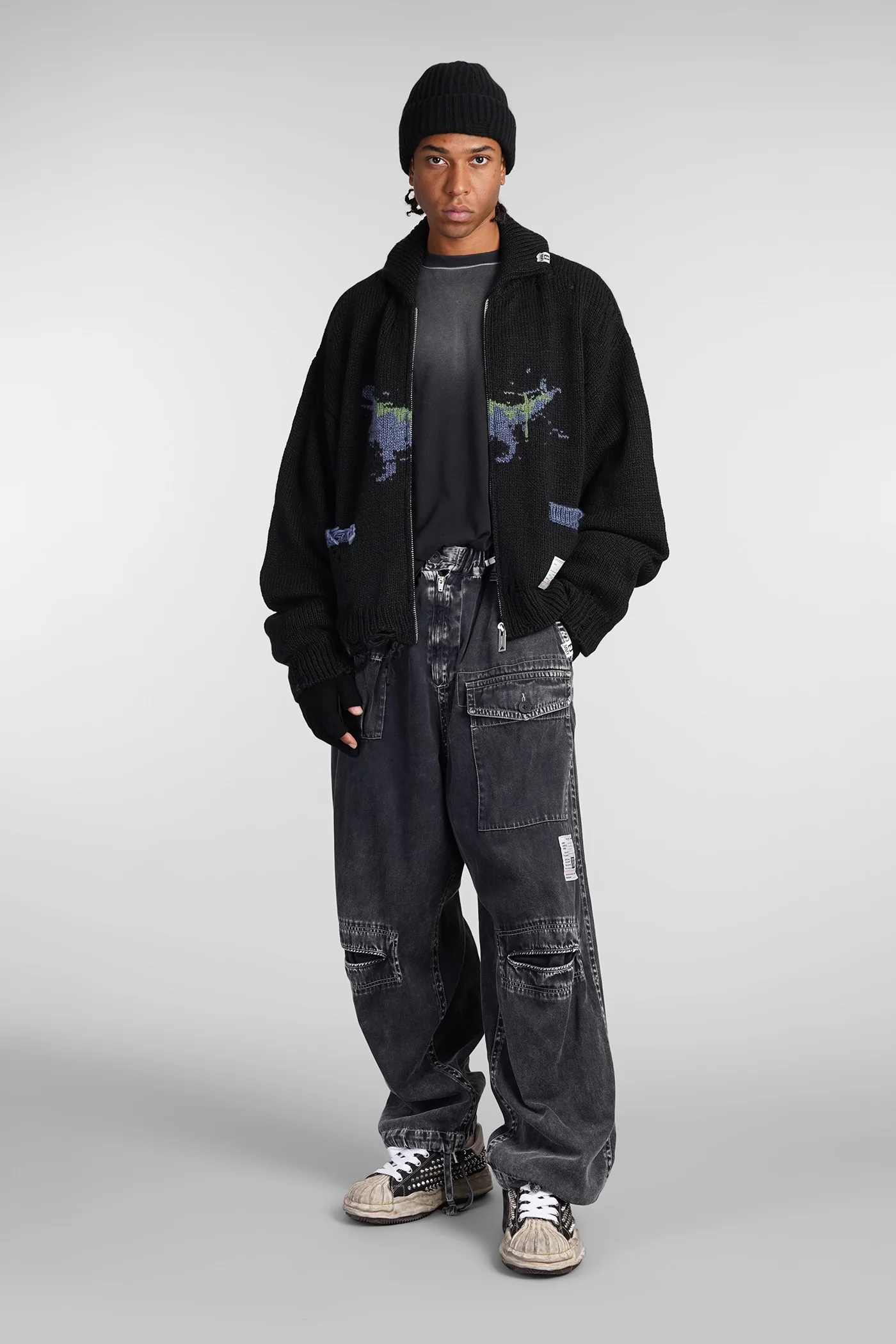 Knitwear in black acrylic - Image 2