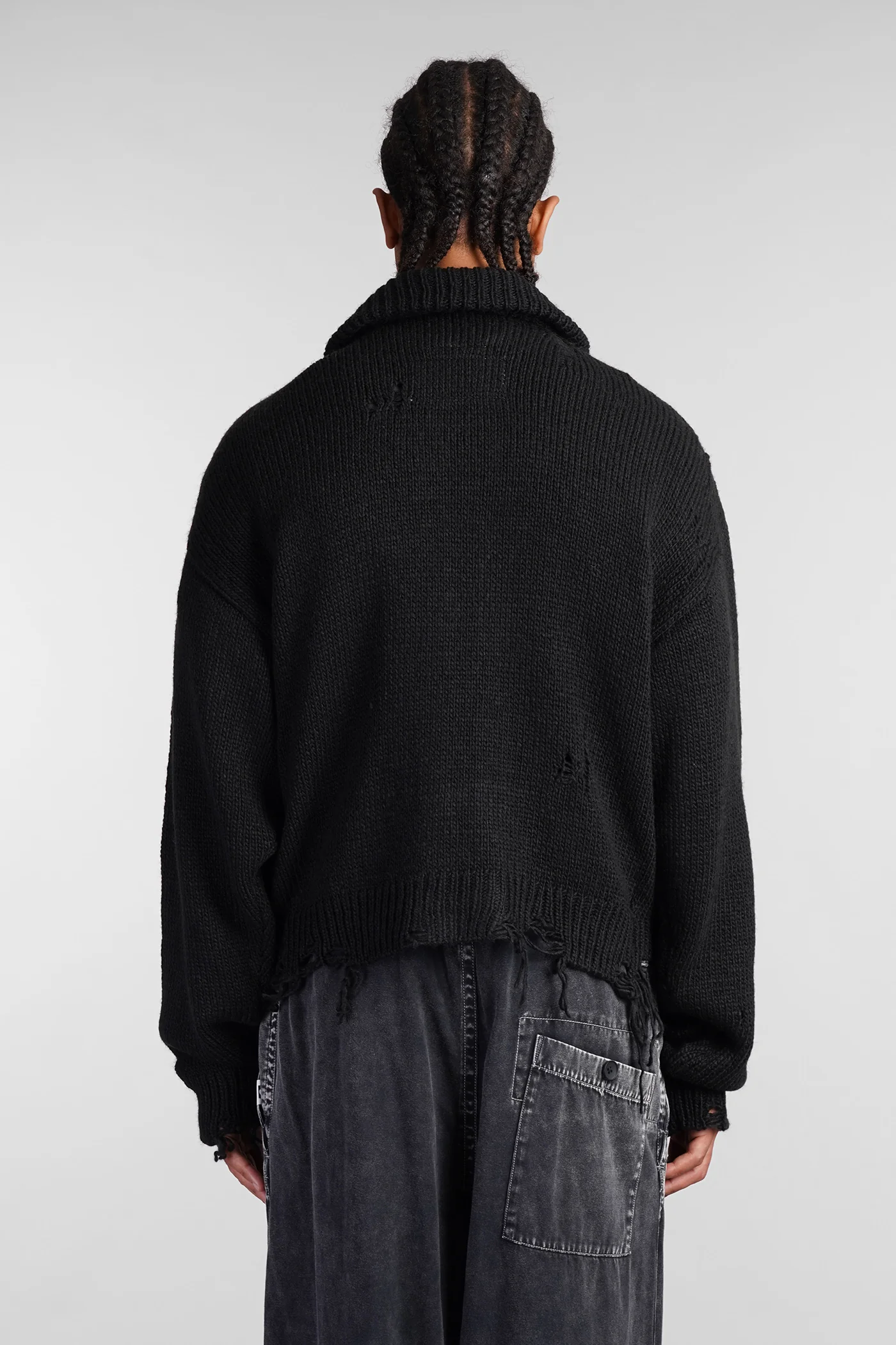 Knitwear in black acrylic - Image 3
