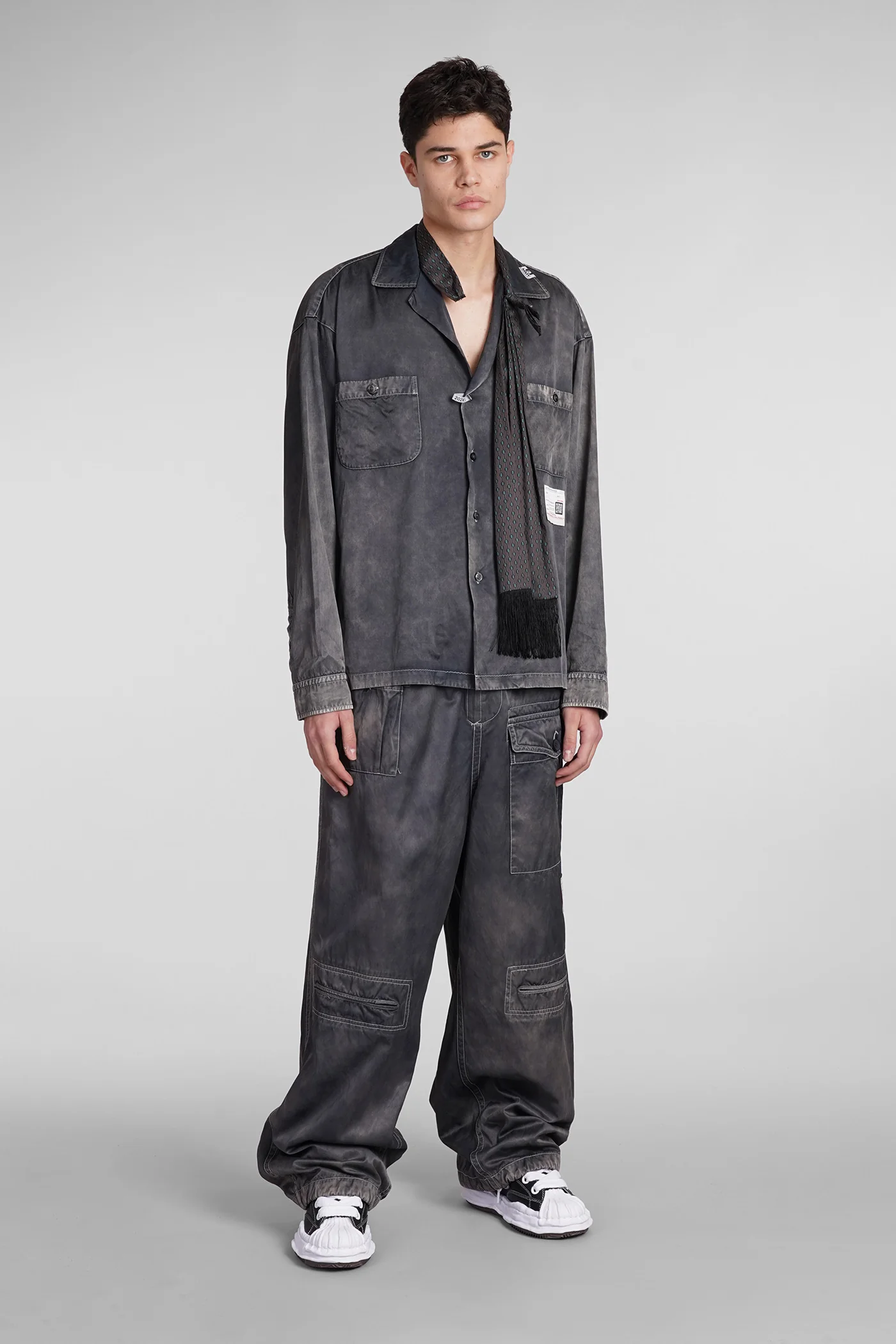 Pants in black Rayon - Image 2