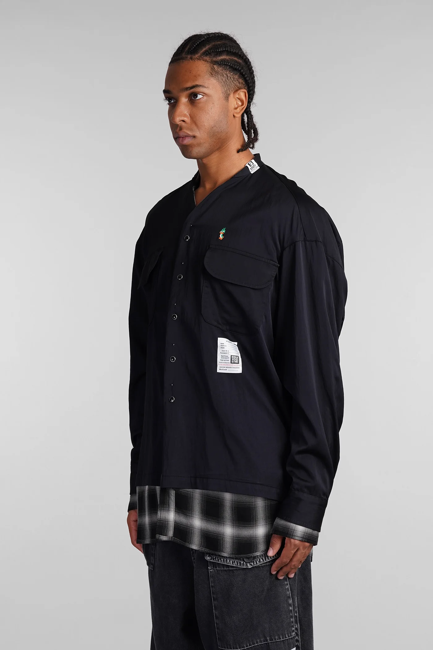 Shirt in black Rayon - Image 4