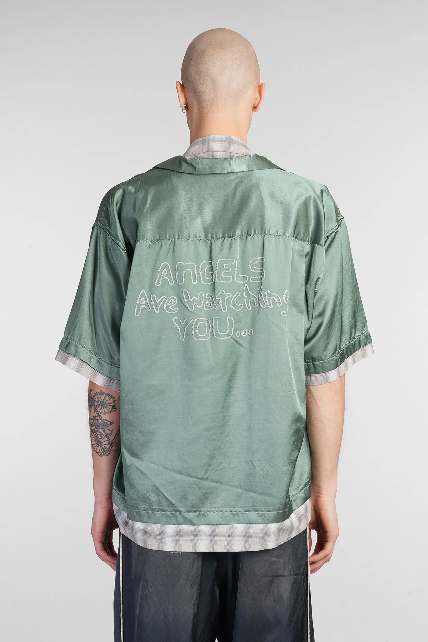 Shirt in khaki cotton - Image 3