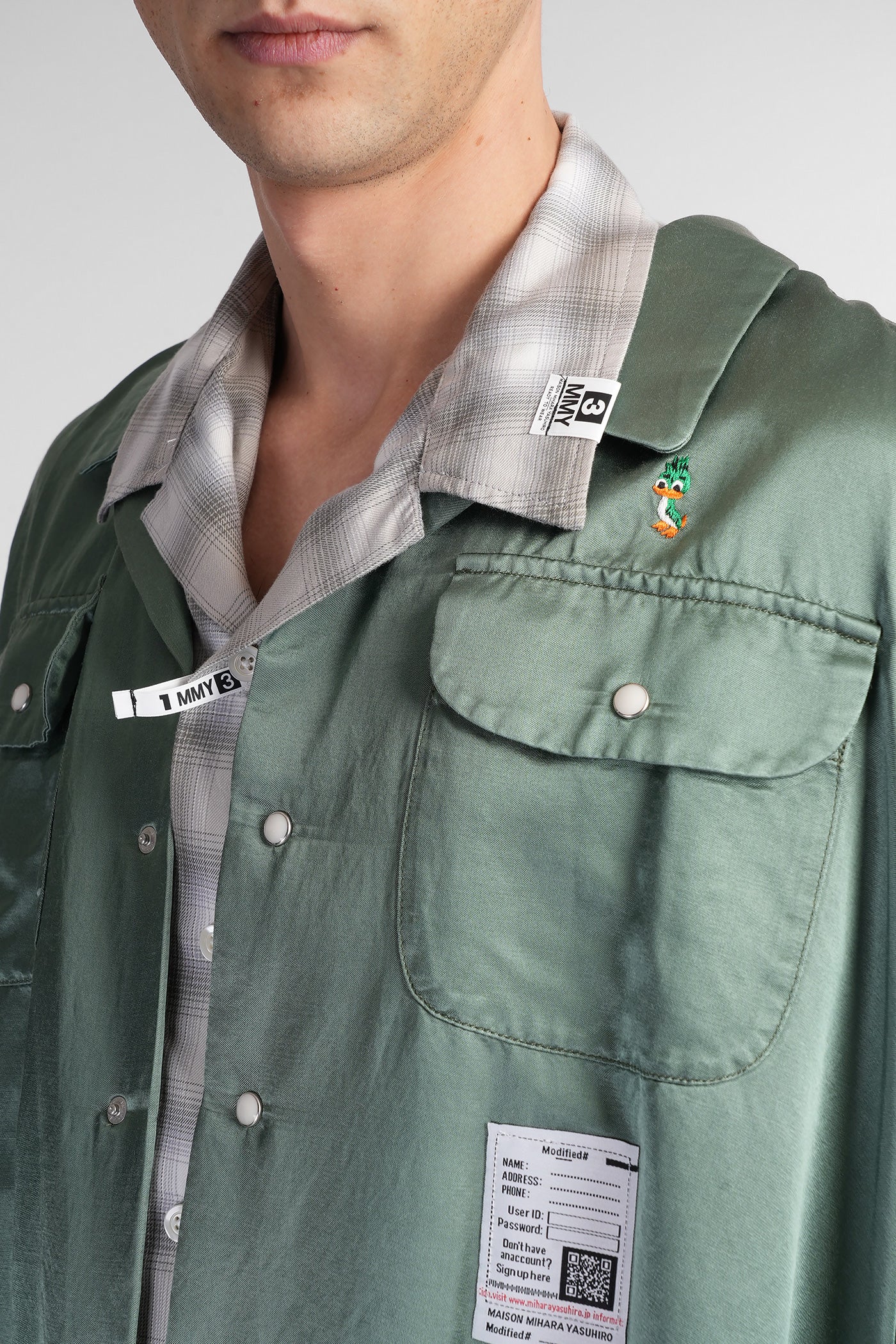Shirt in khaki cotton - Image 5