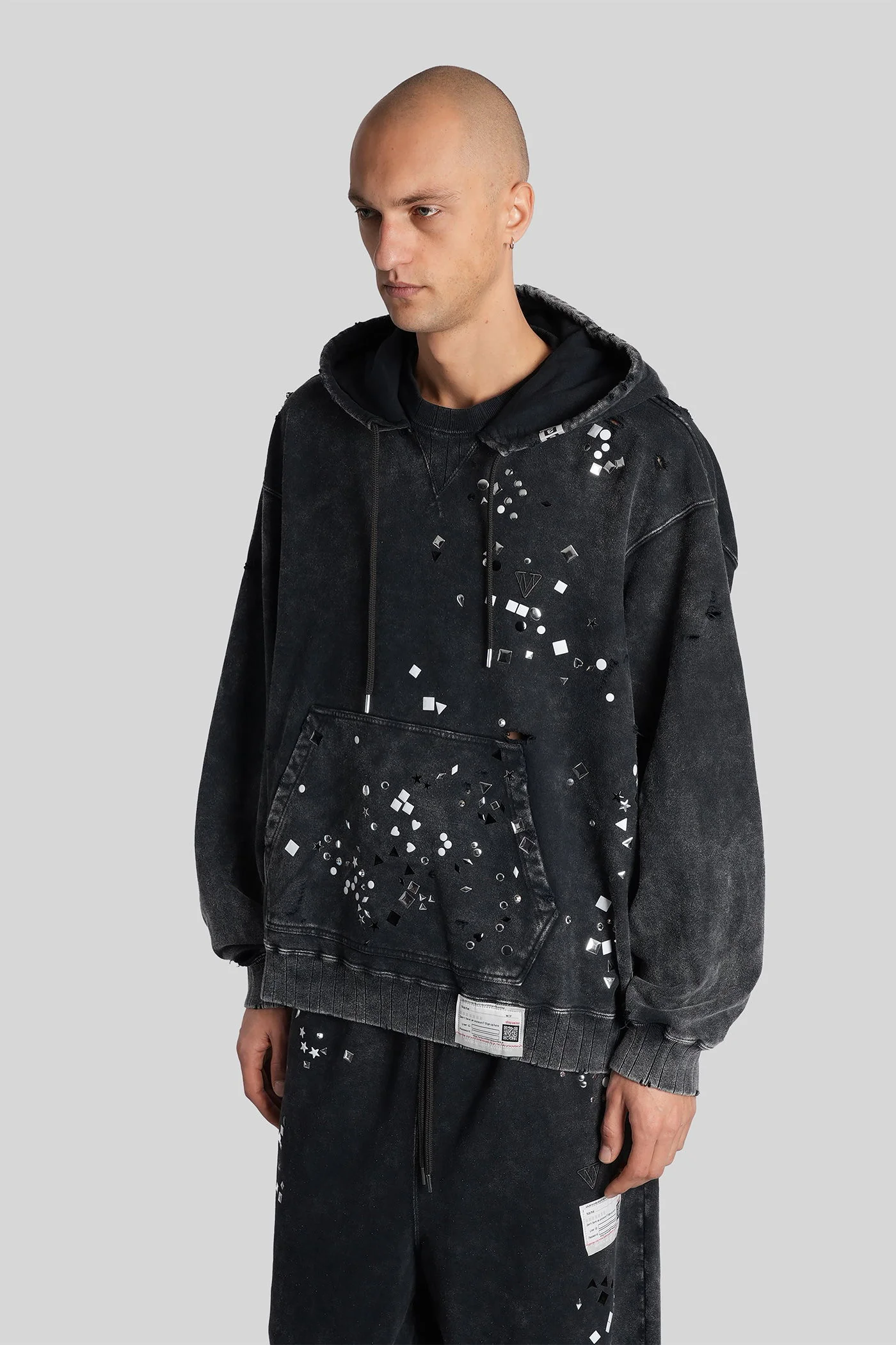 Sweatshirt in black cotton - Image 4