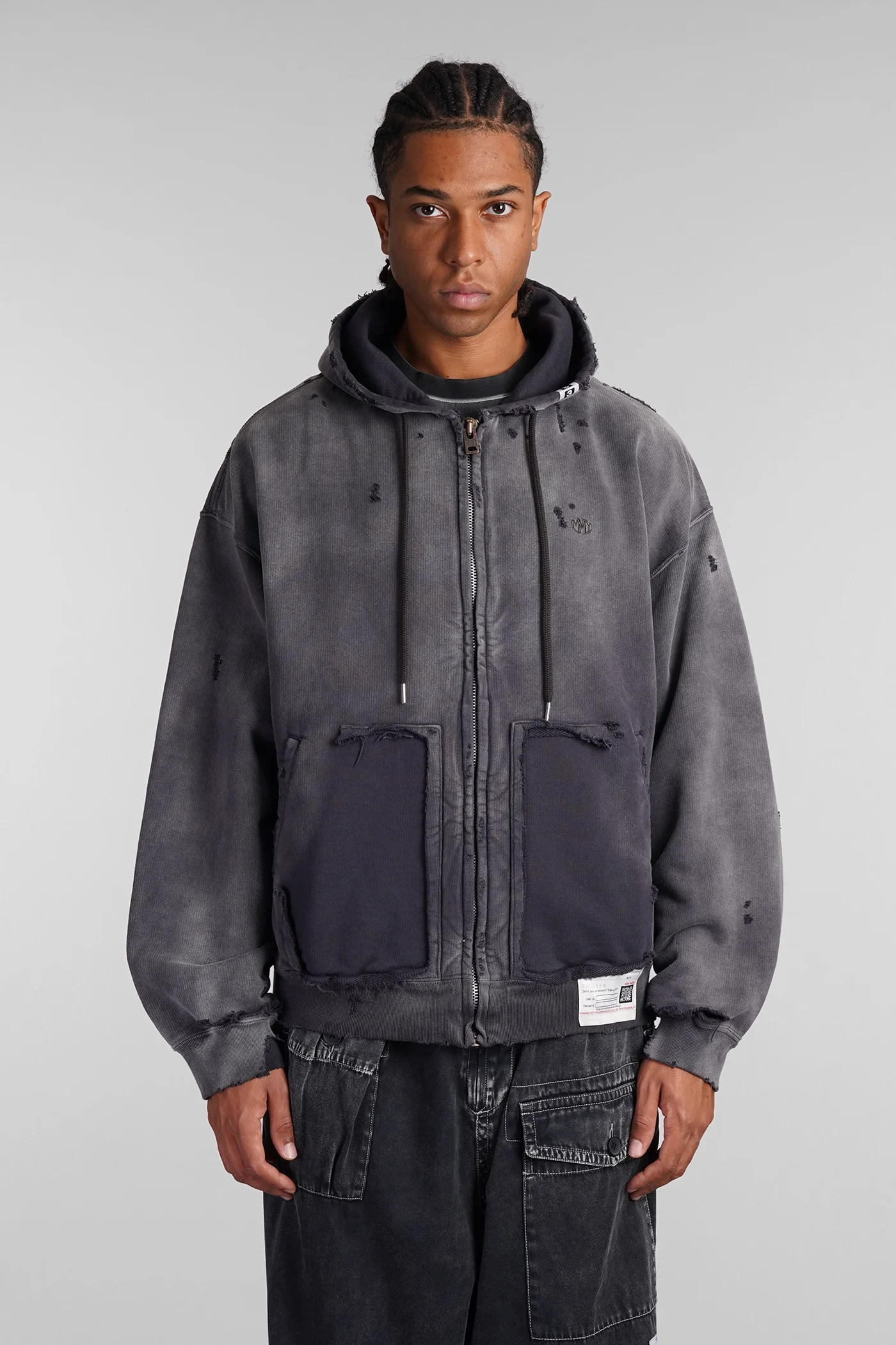 Sweatshirt in grey cotton