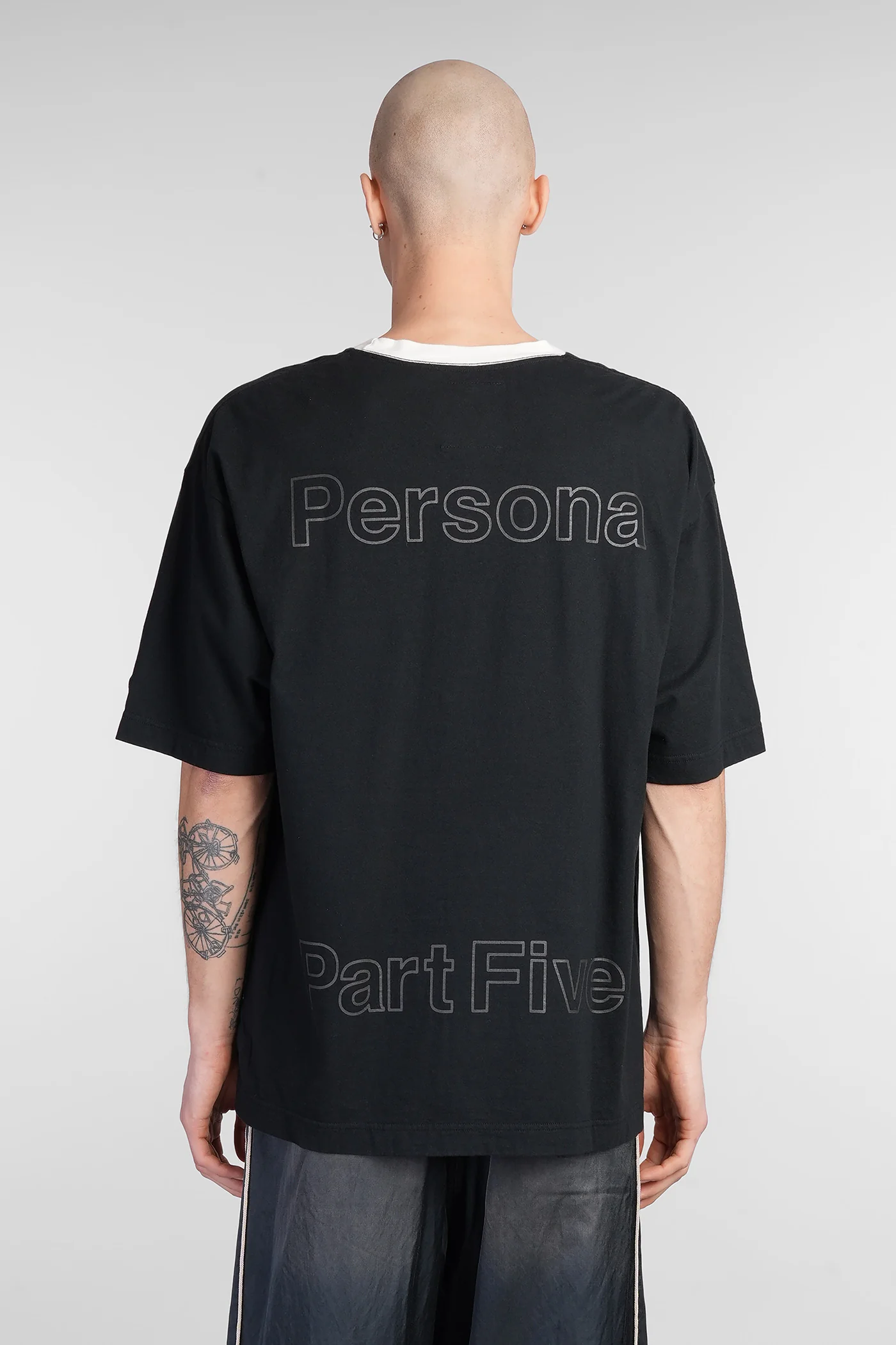 T-Shirt in black cotton - Image 3