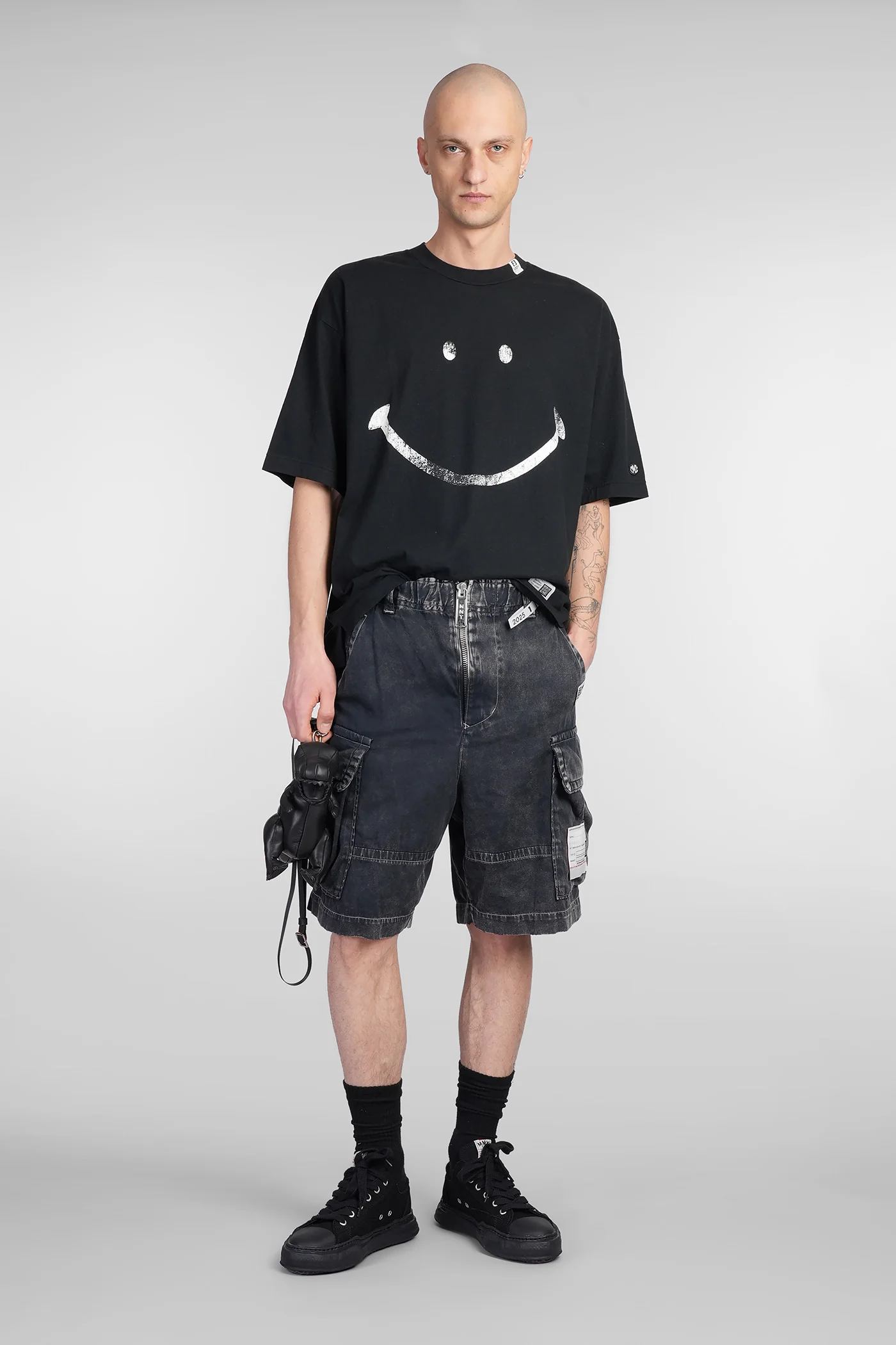 T-Shirt in black cotton - Image 2
