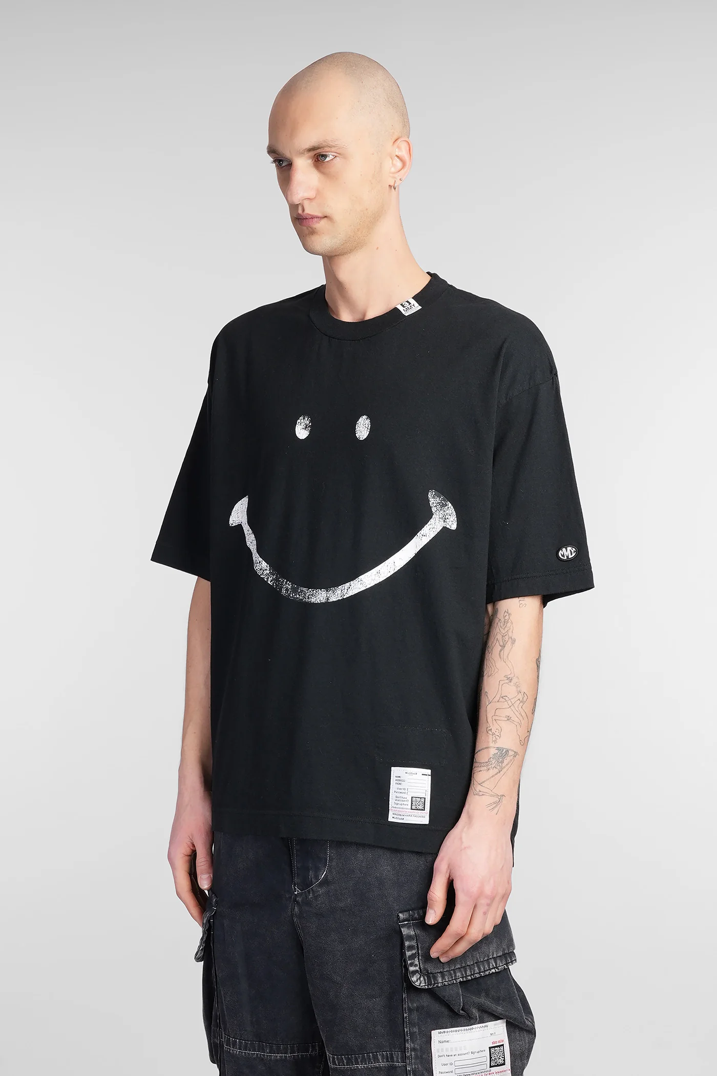 T-Shirt in black cotton - Image 4