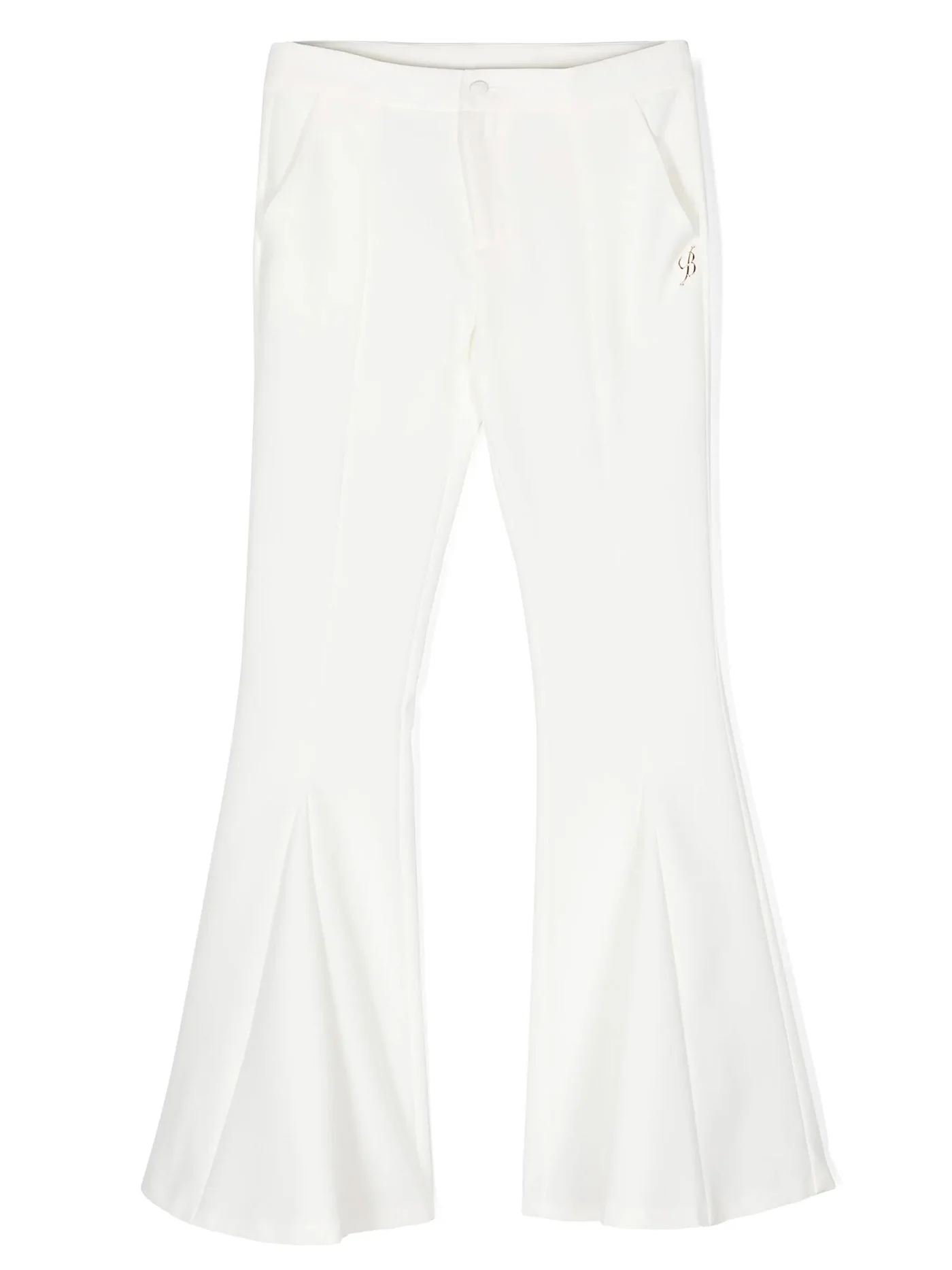Pants in white polyester