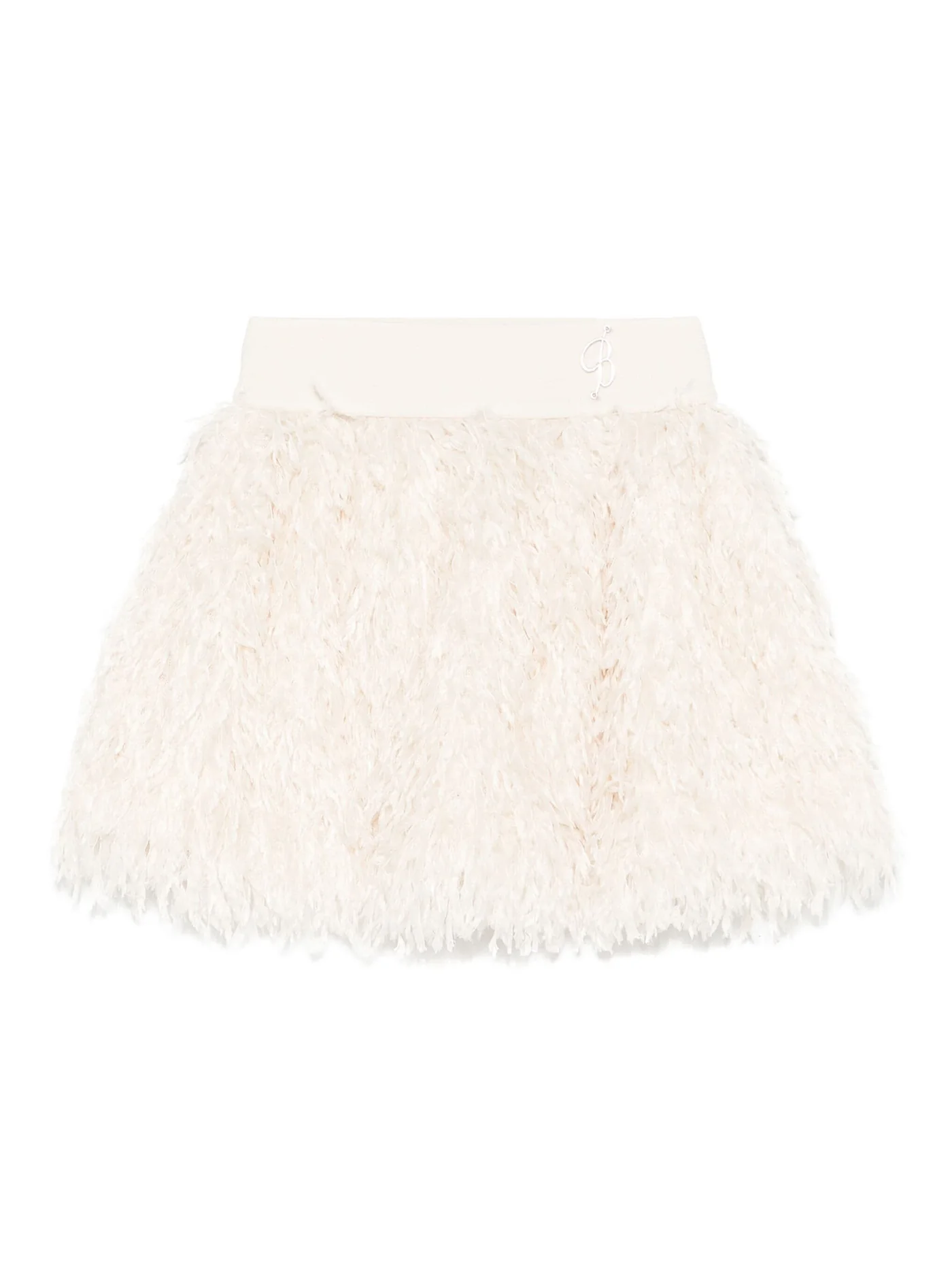 Skirt in beige polyester