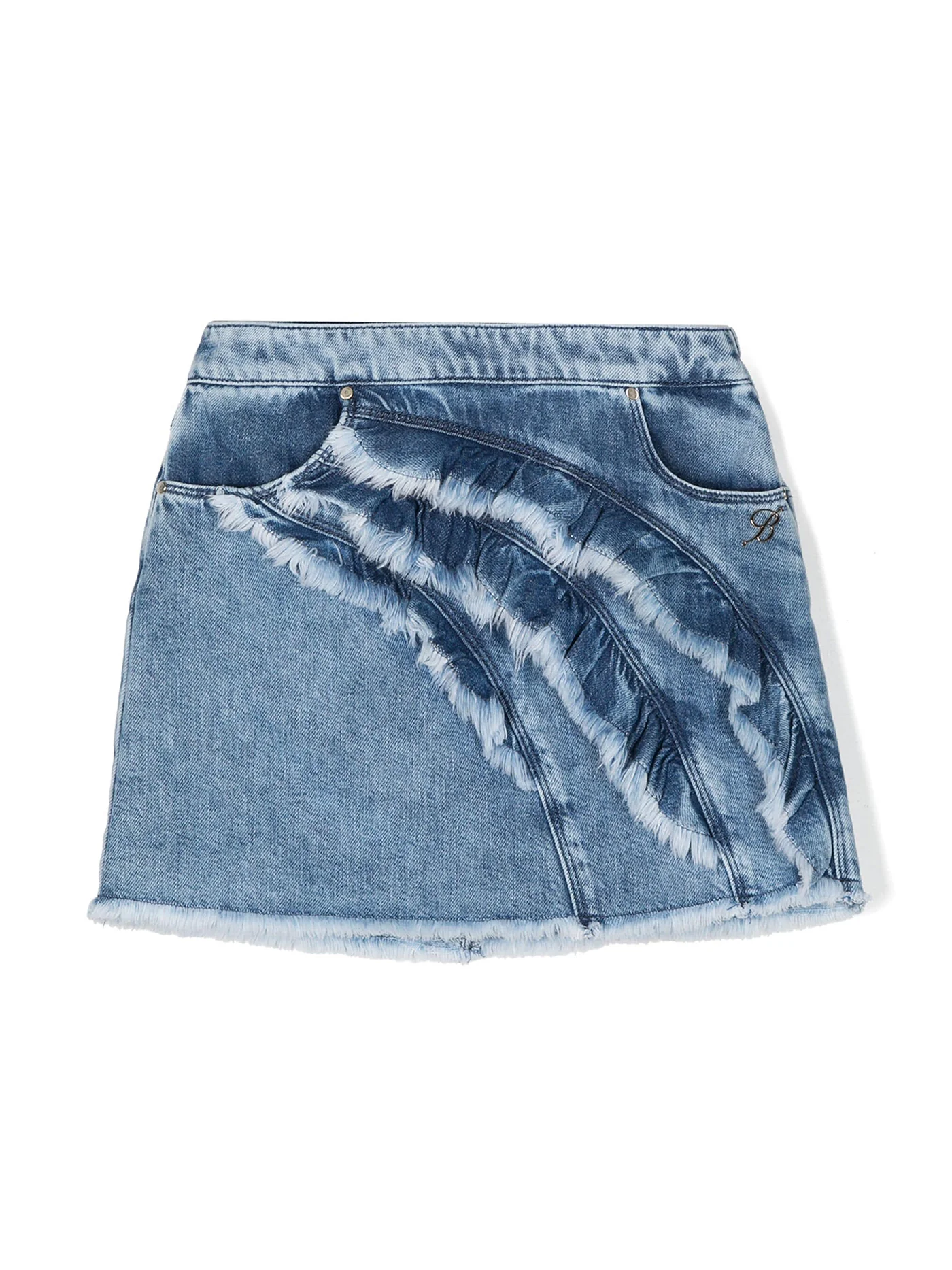 Skirt in blue cotton