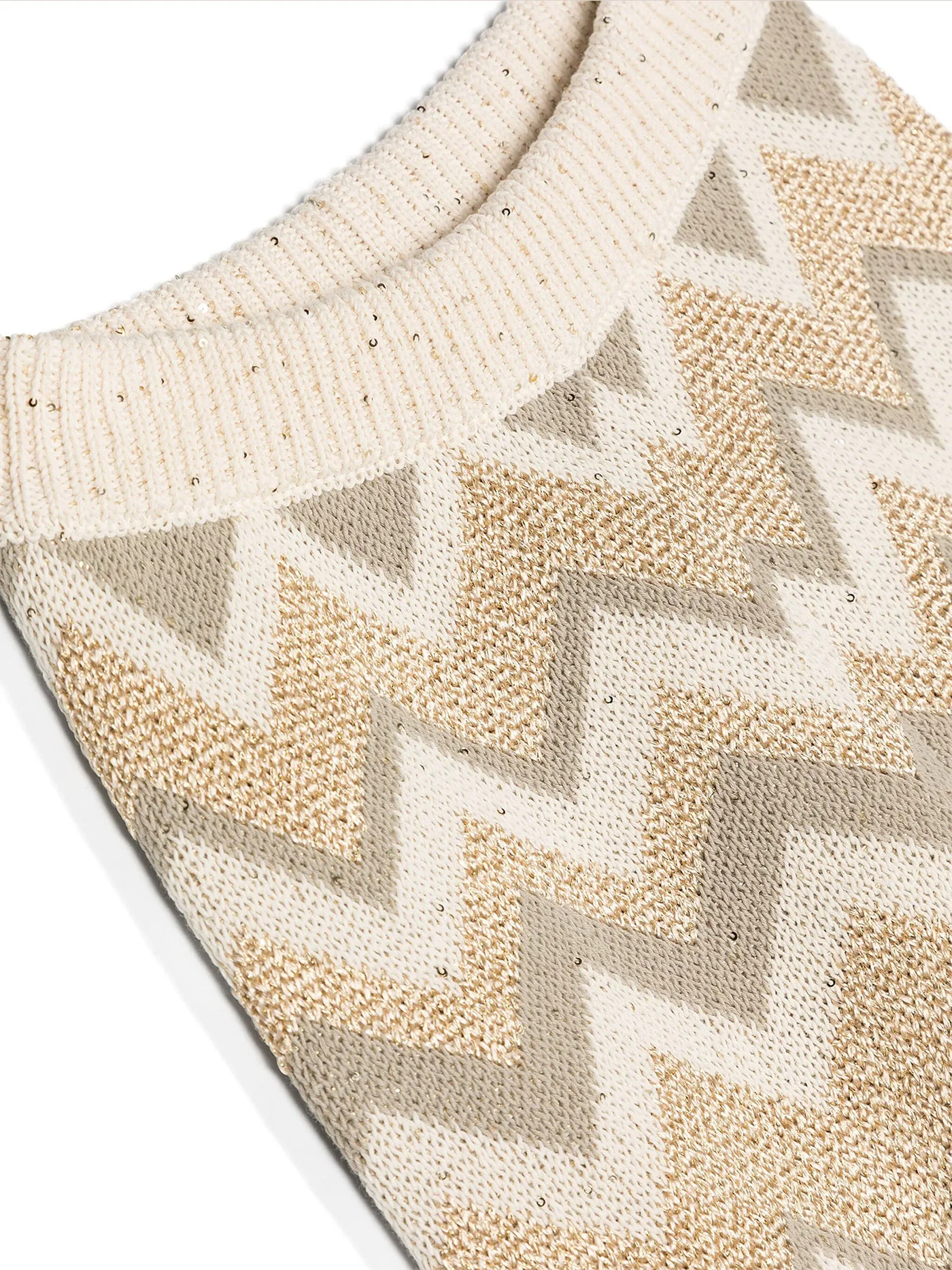 Shorts in beige cotton - Image 3
