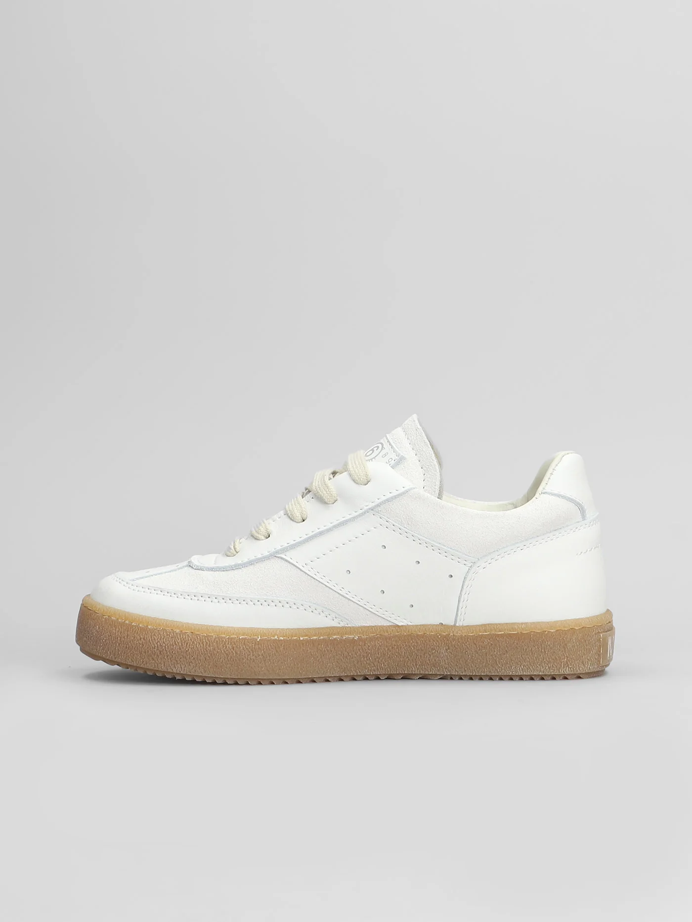 Sneakers in white suede and leather - Image 3