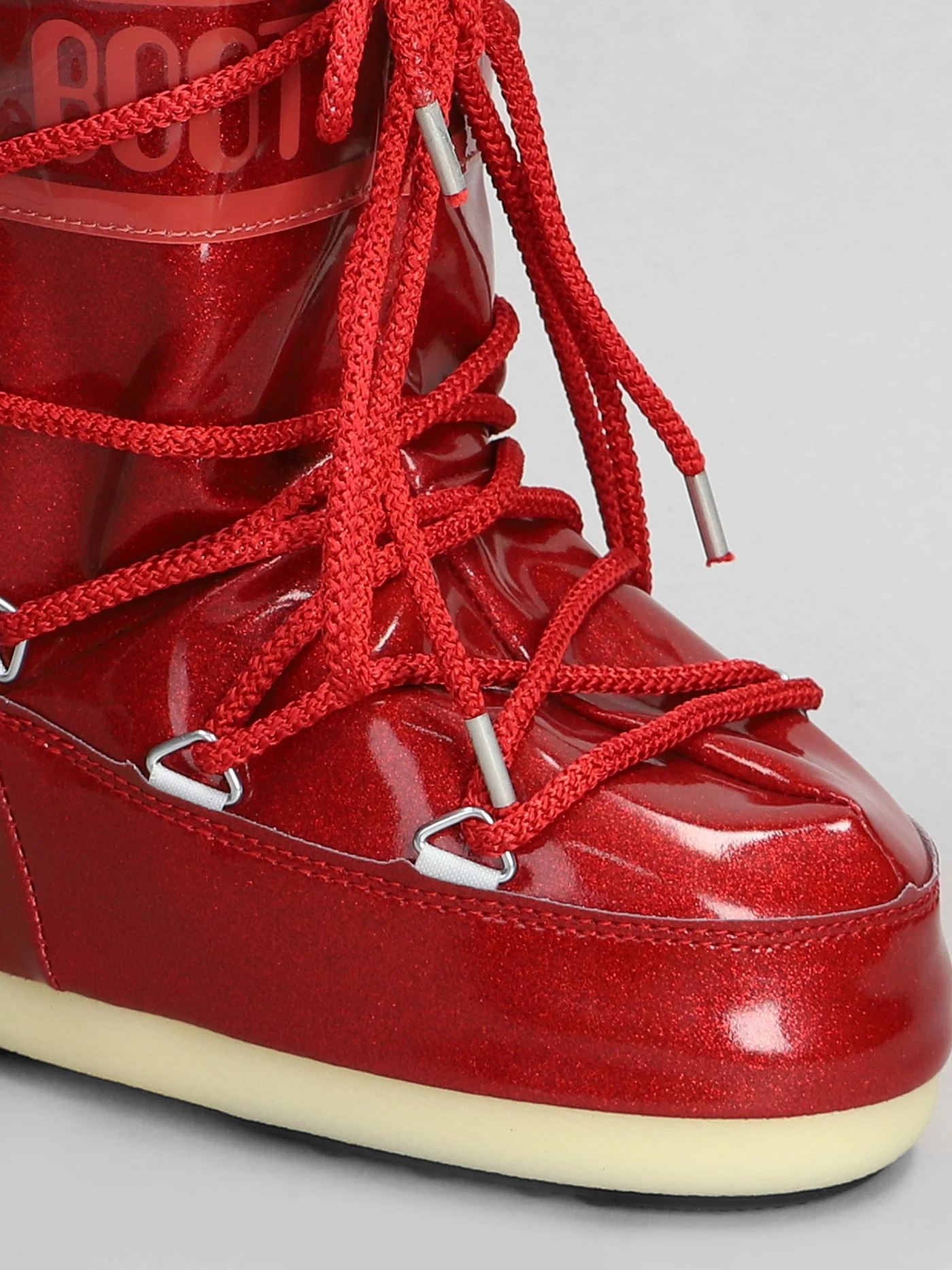 Mb icon jr glitter low heels Ankle boots in red nylon - Image 5