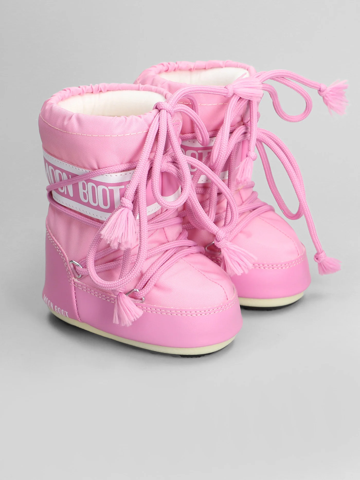 Mb icon mini nylon low heels Ankle boots in rose-pink nylon - Image 2