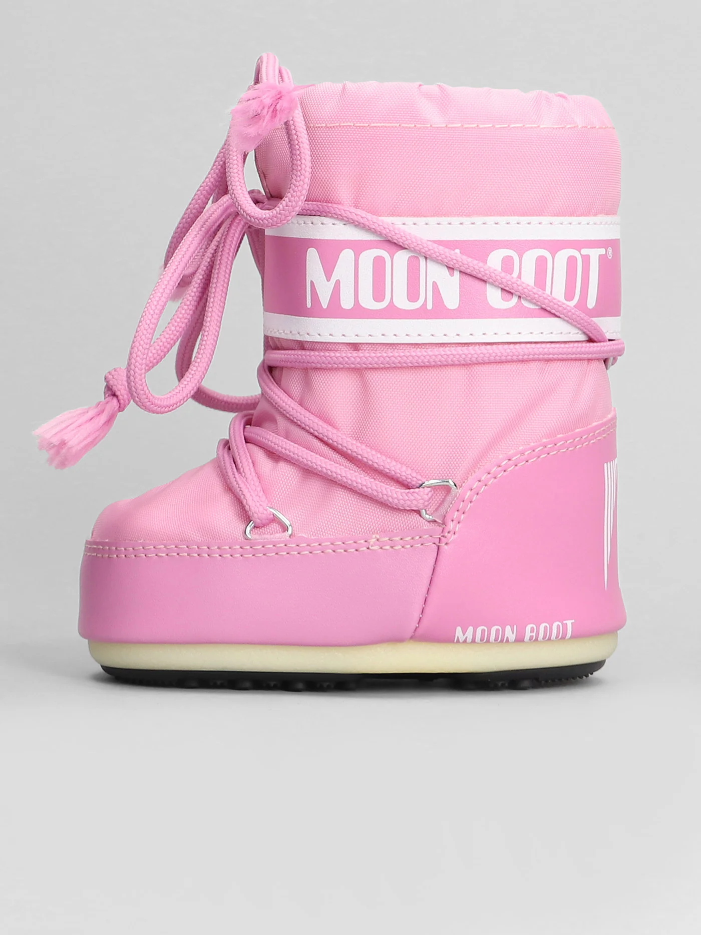 Mb icon mini nylon low heels Ankle boots in rose-pink nylon - Image 3