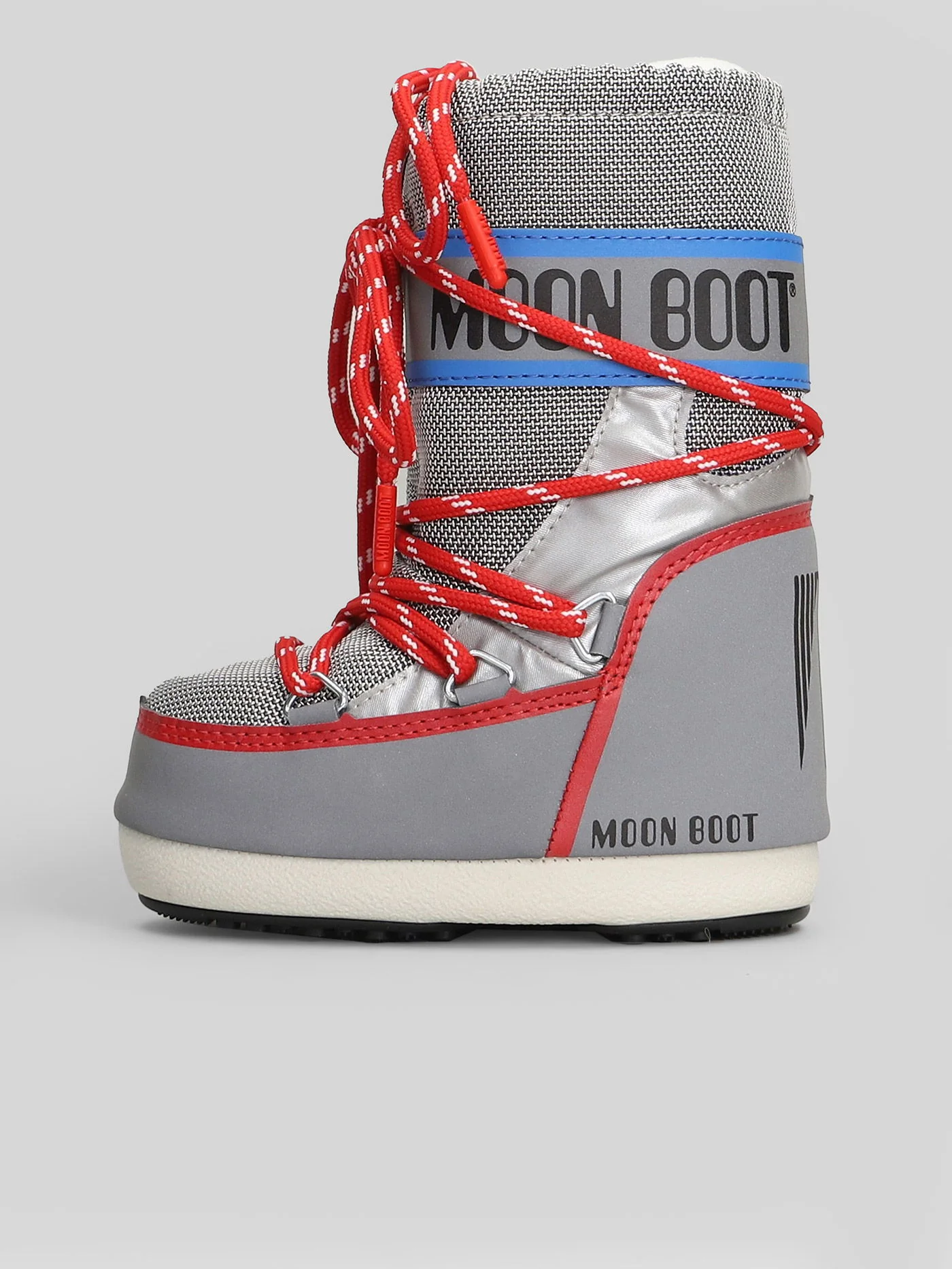 Mb icon space racing low heels boots in grey polyamide - Image 3