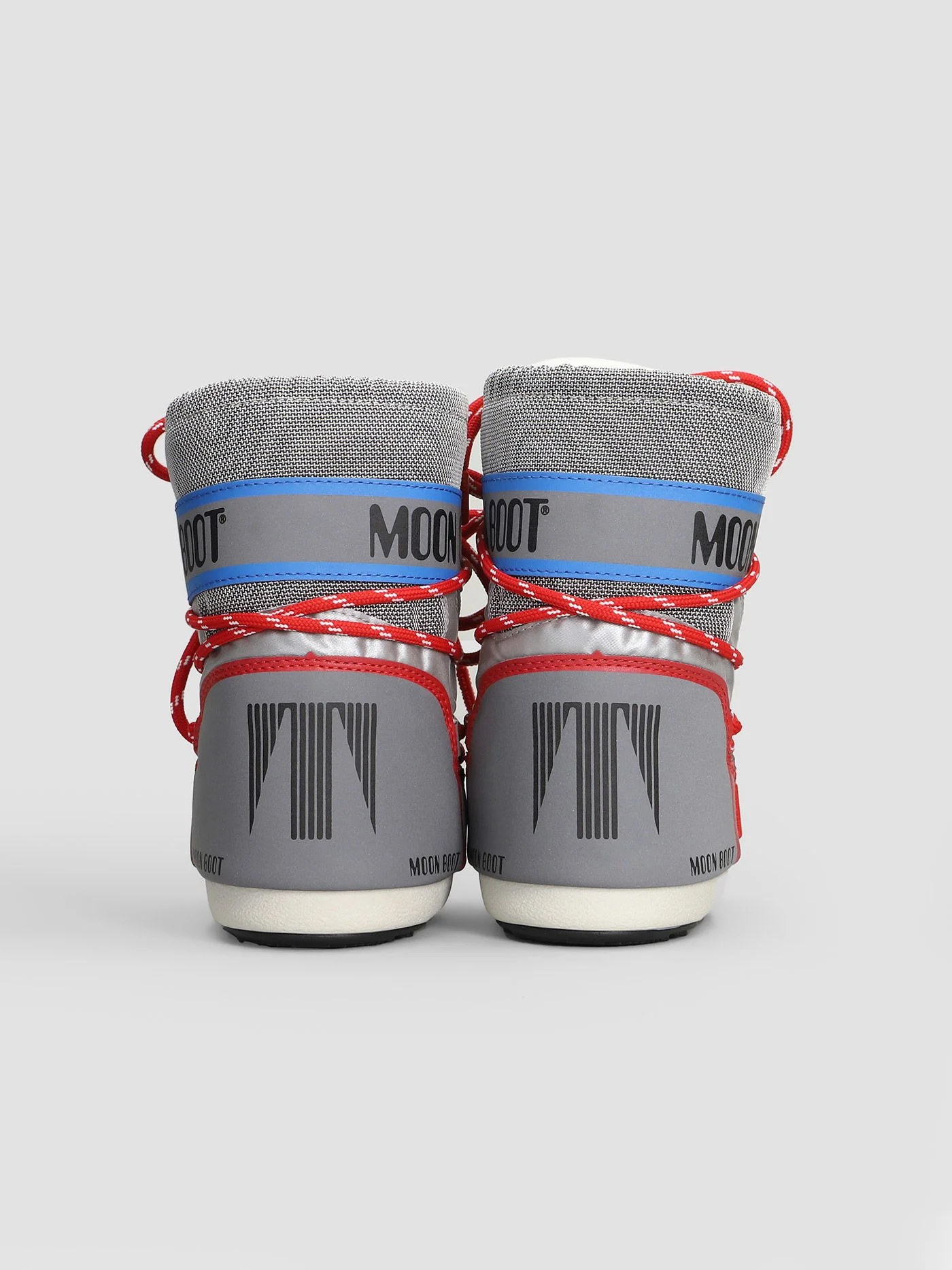 Mb icon space racing low heels boots in grey polyamide - Image 4