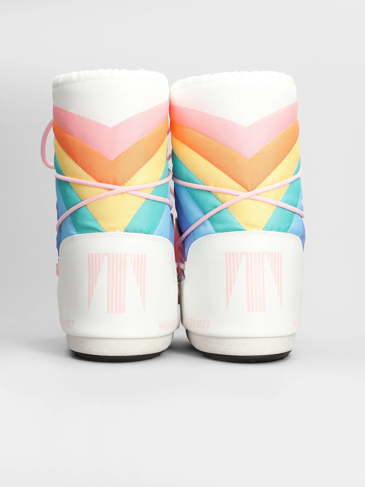 Mb icon unicorn low heels Ankle boots in white nylon - Image 4