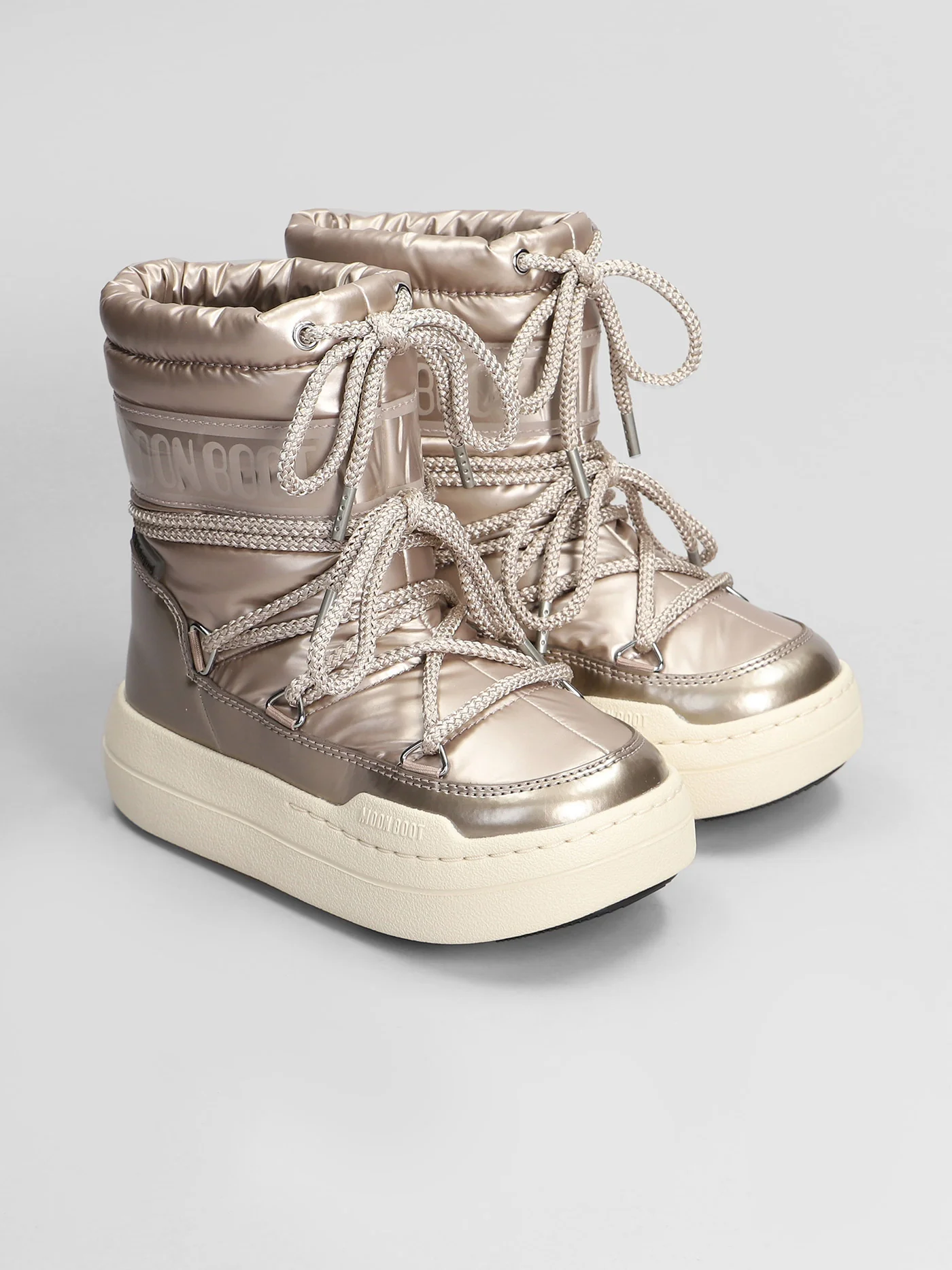 Mb jr park boot low heels Ankle boots in rose-pink polyamide - Image 2