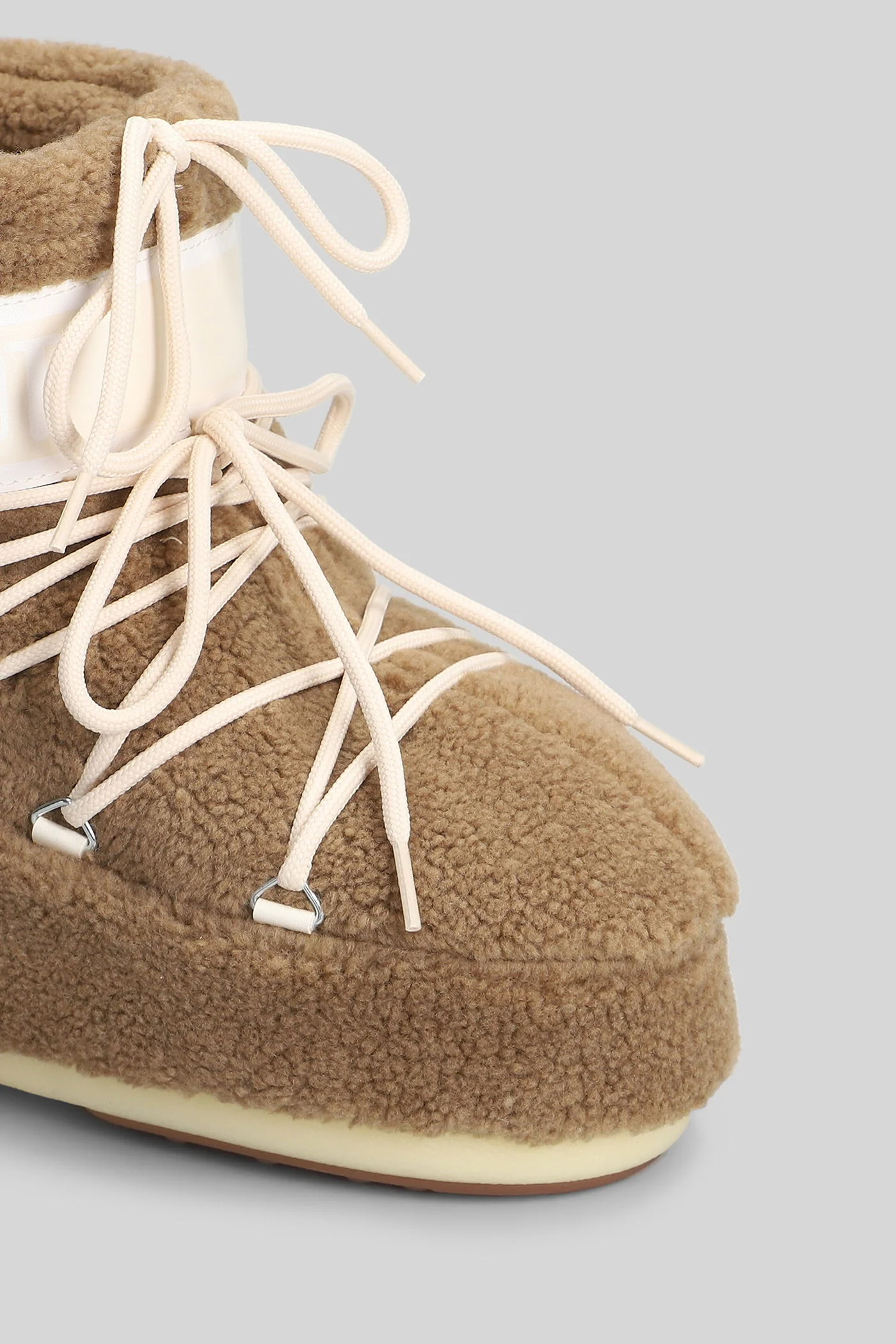 Mb icon low fleece Ankle boots in Camel acrylic - Image 5