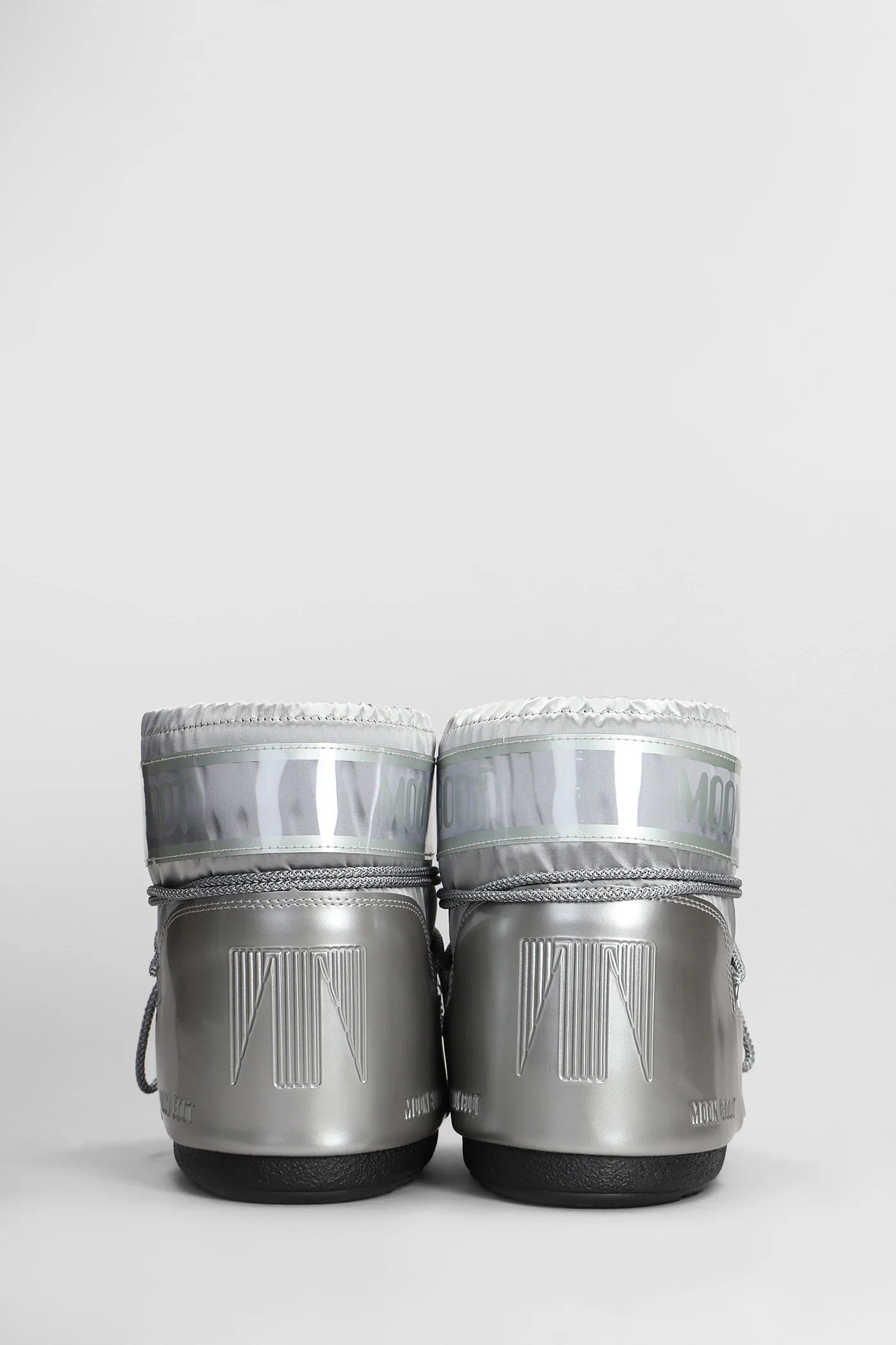 Mb icon low glance low heels Ankle boots in silver nylon - Image 4