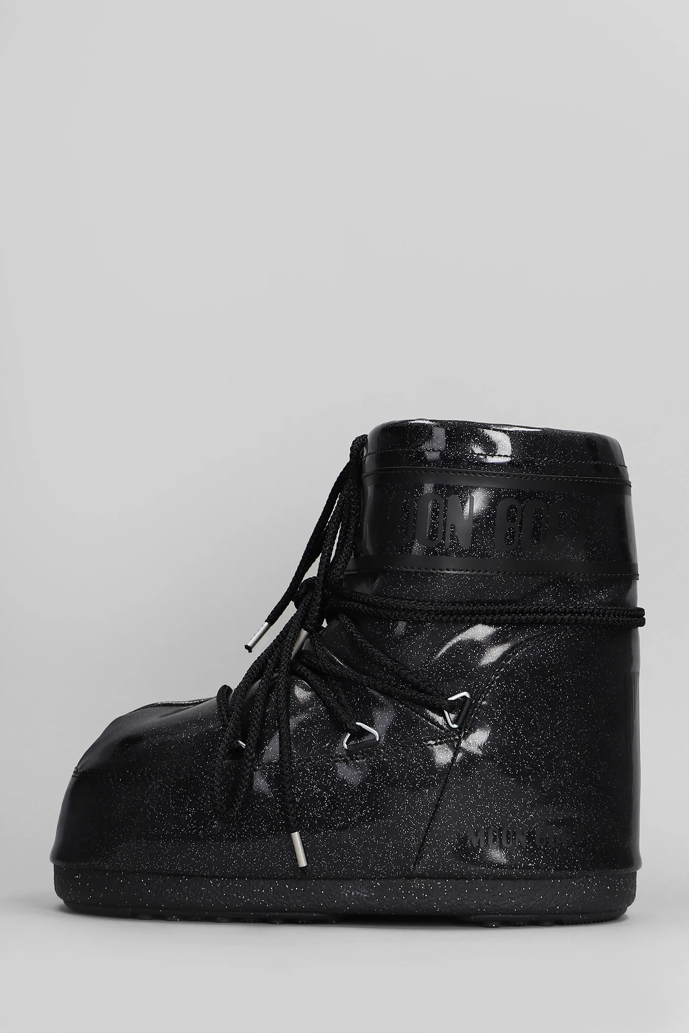 Mb icon low glitter low heels Ankle boots in black PVC - Image 3