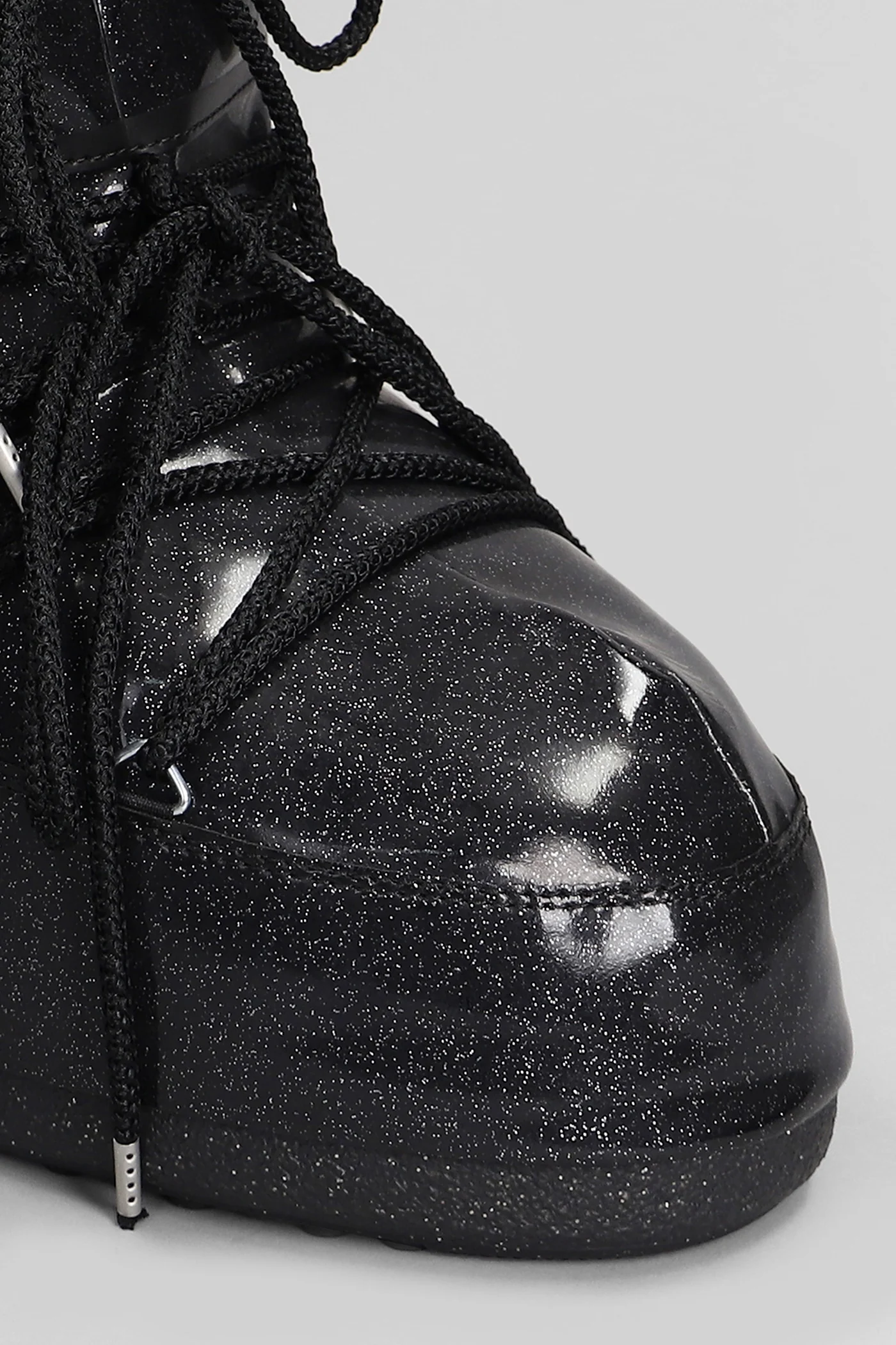 Mb icon low glitter low heels Ankle boots in black PVC - Image 5