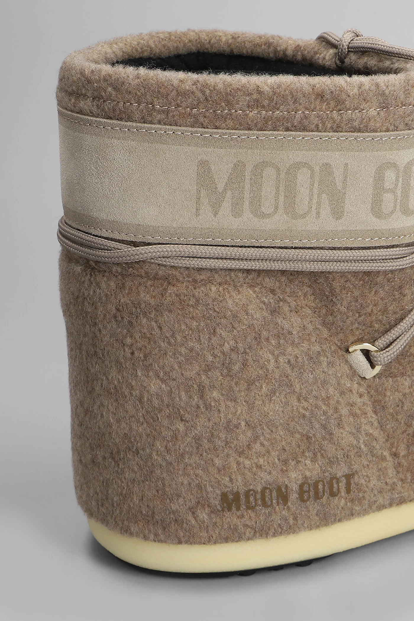 Mb icon low low heels Ankle boots in beige leather and fabric - Image 5