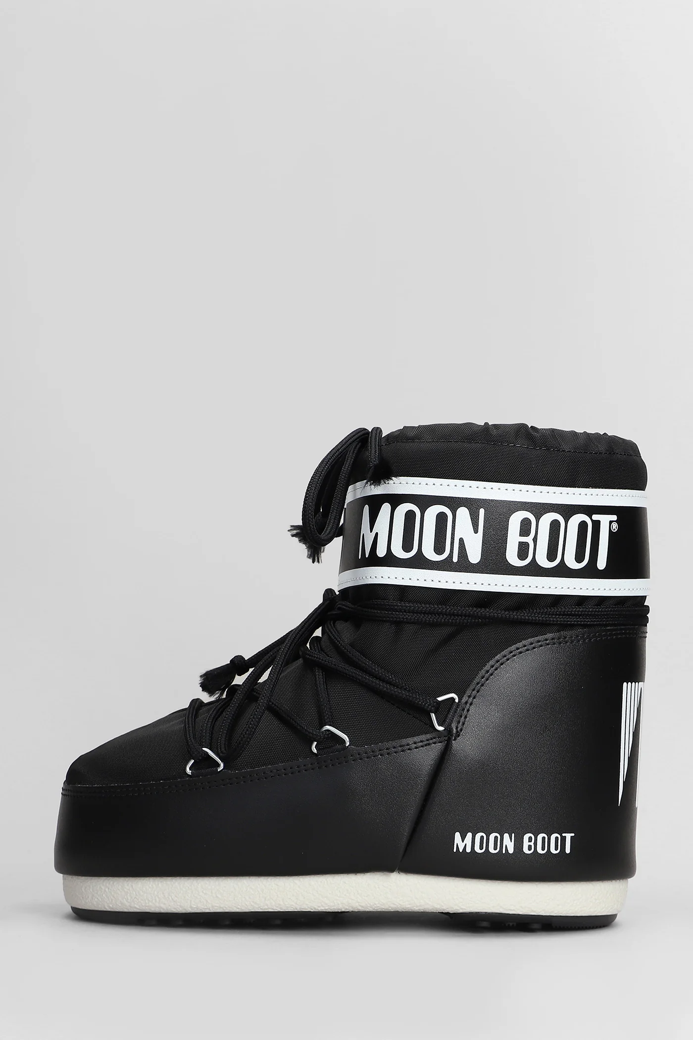 Mb icon low nylon low heels Ankle boots in black nylon - Image 3
