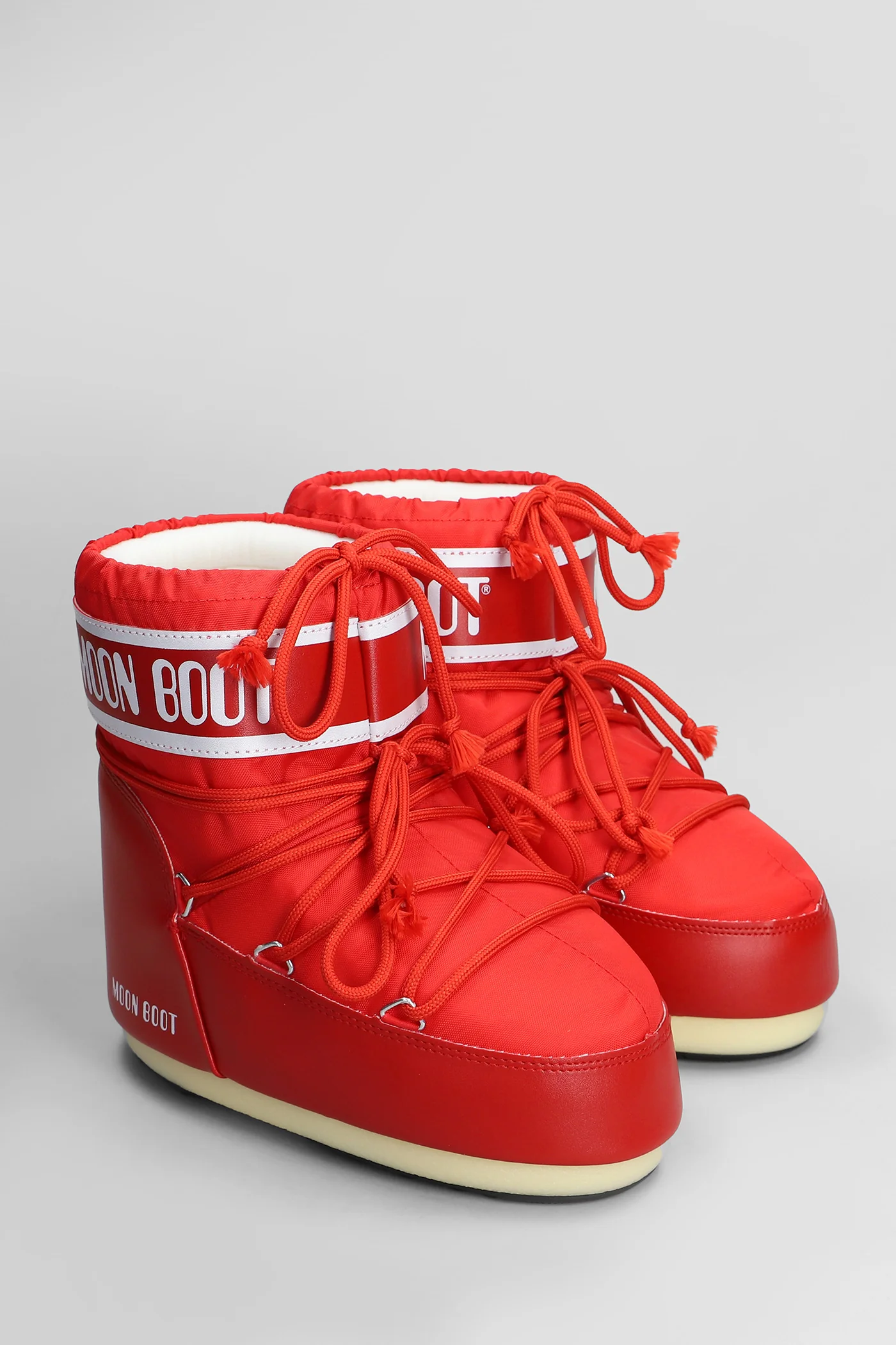 Mb icon low nylon low heels Ankle boots in red nylon - Image 2