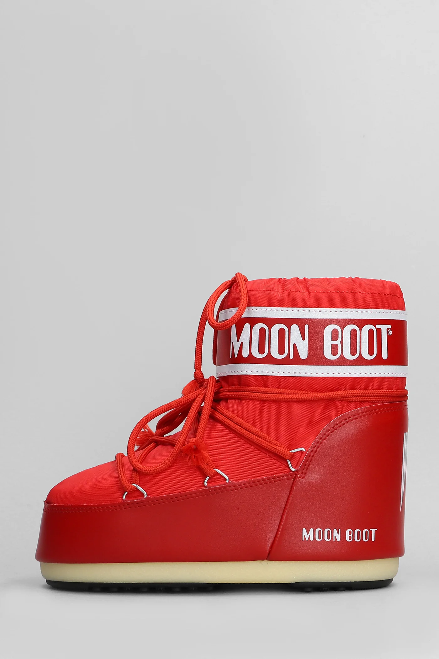 Mb icon low nylon low heels Ankle boots in red nylon - Image 3