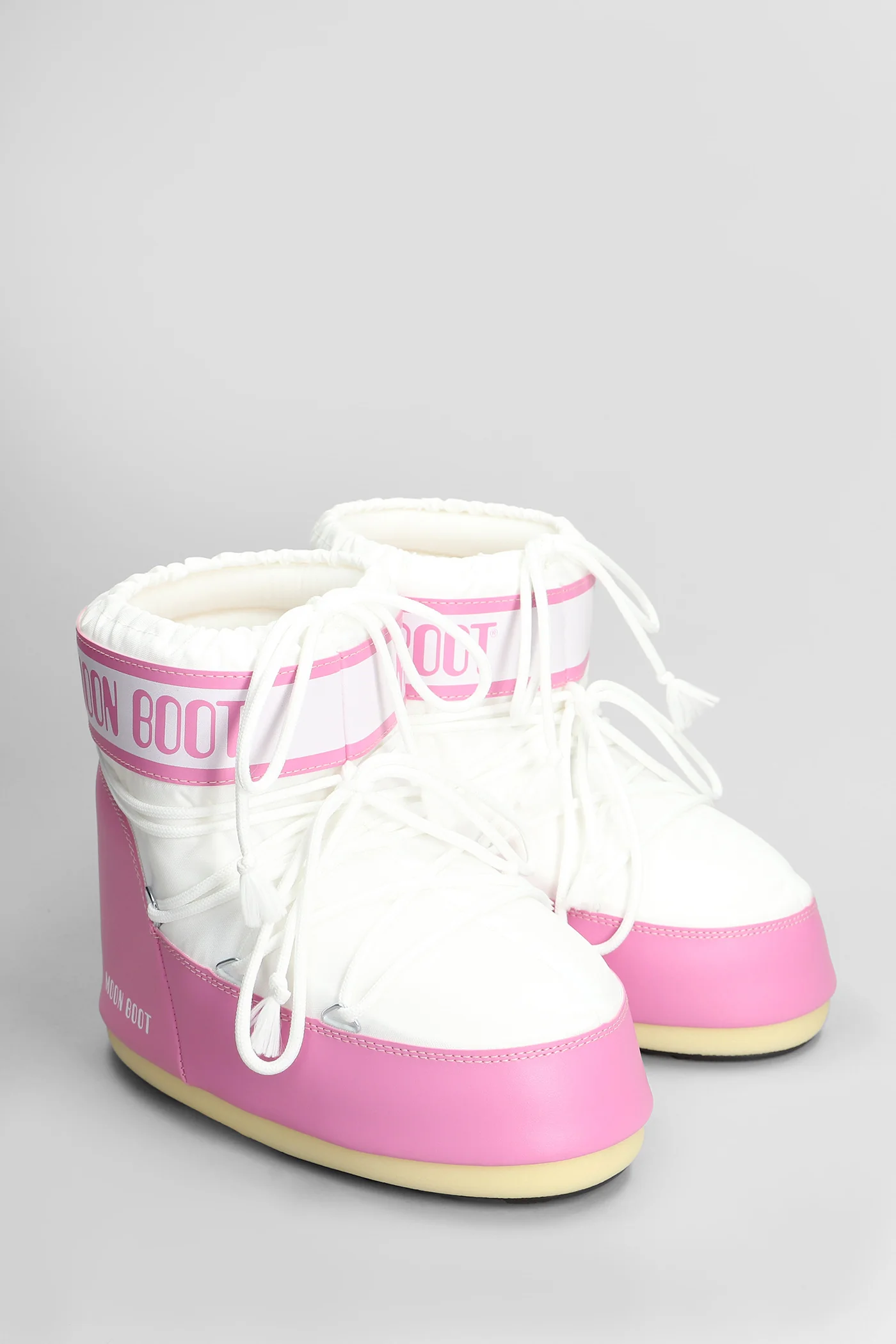 Mb icon low nylon low heels Ankle boots in rose-pink nylon - Image 2
