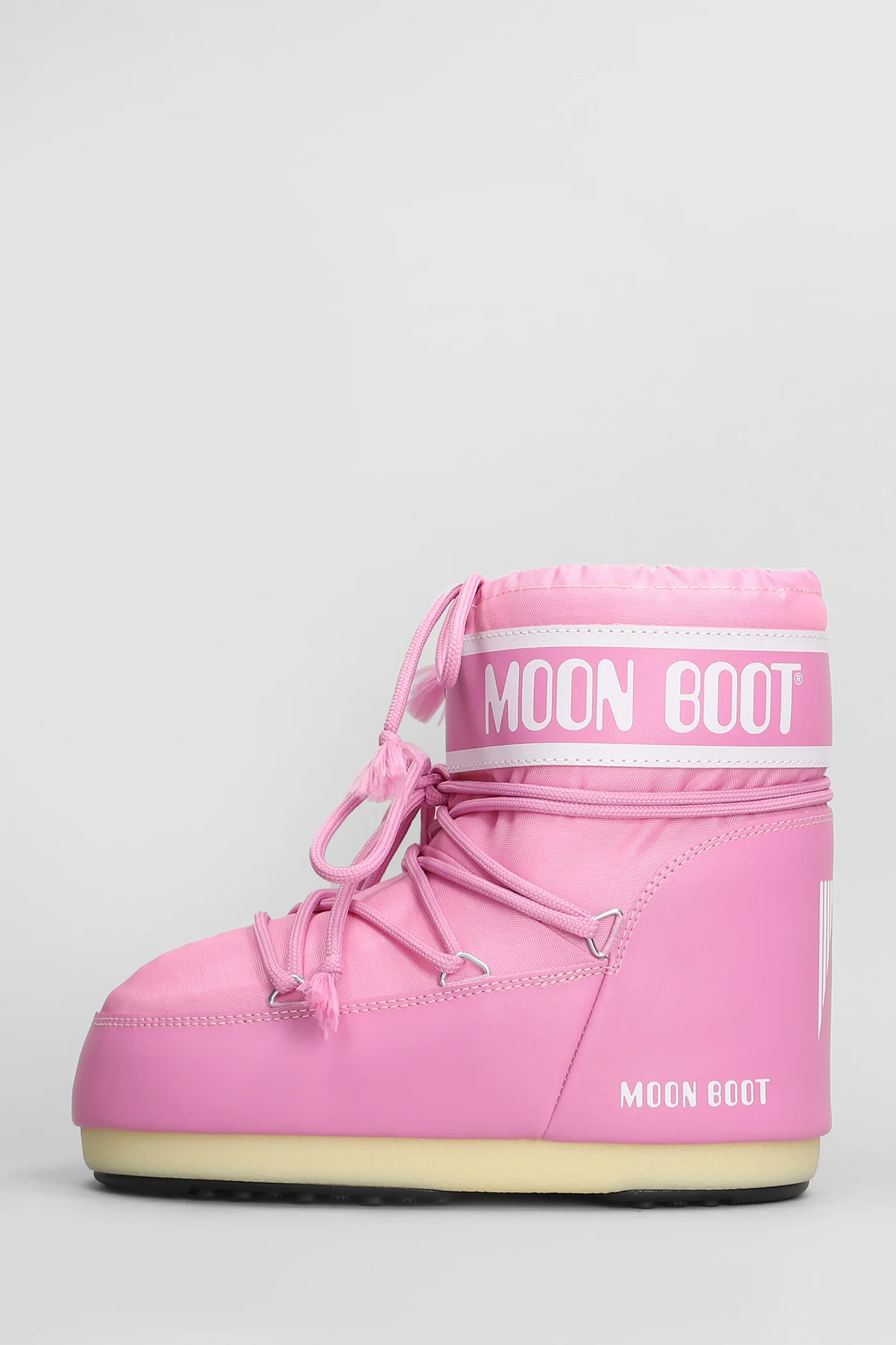 Mb icon low nylon low heels Ankle boots in rose-pink nylon - Image 3