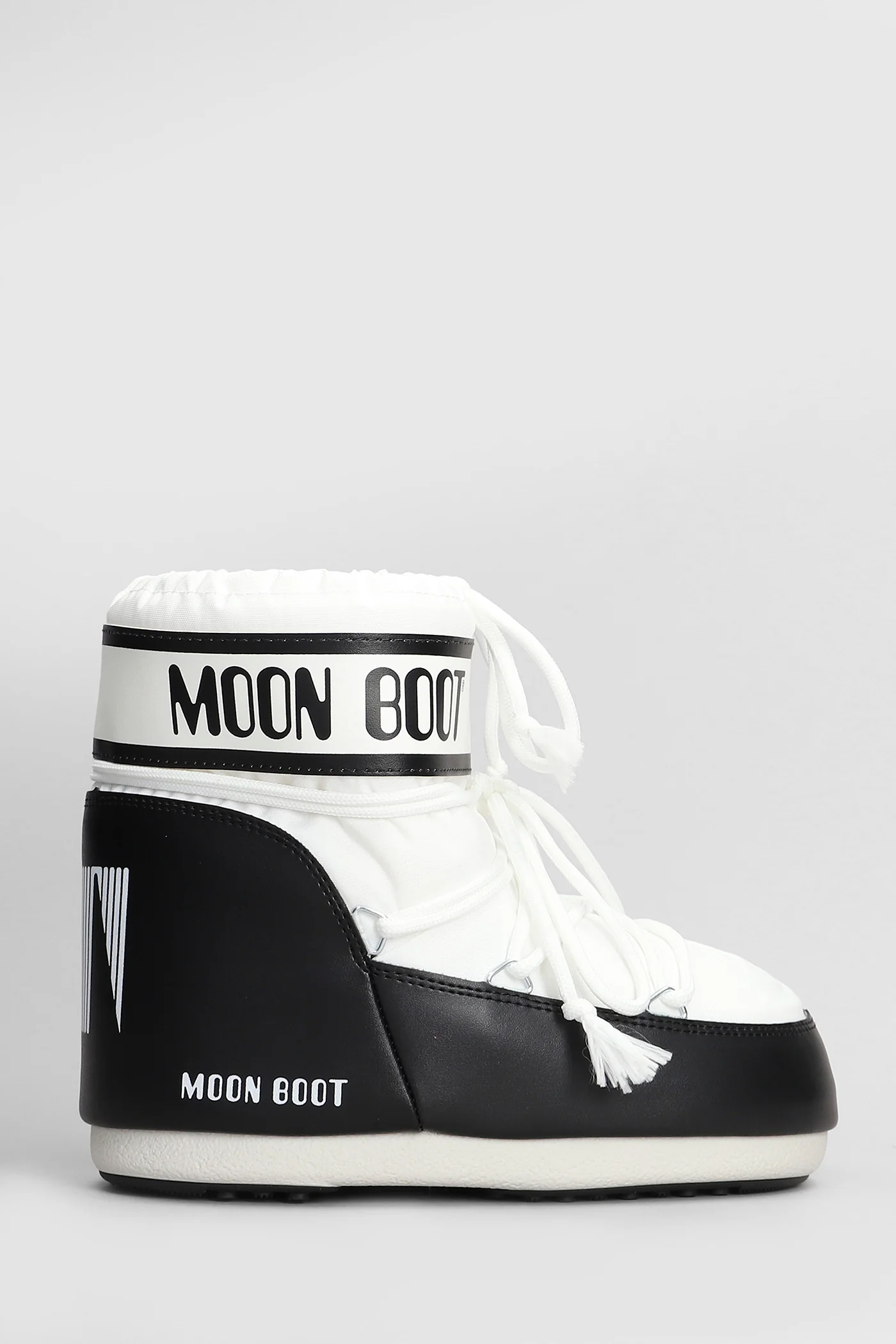 Mb icon low nylon low heels Ankle boots in white nylon