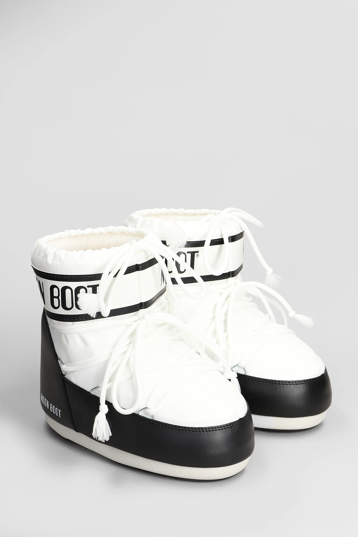 Mb icon low nylon low heels Ankle boots in white nylon - Image 2